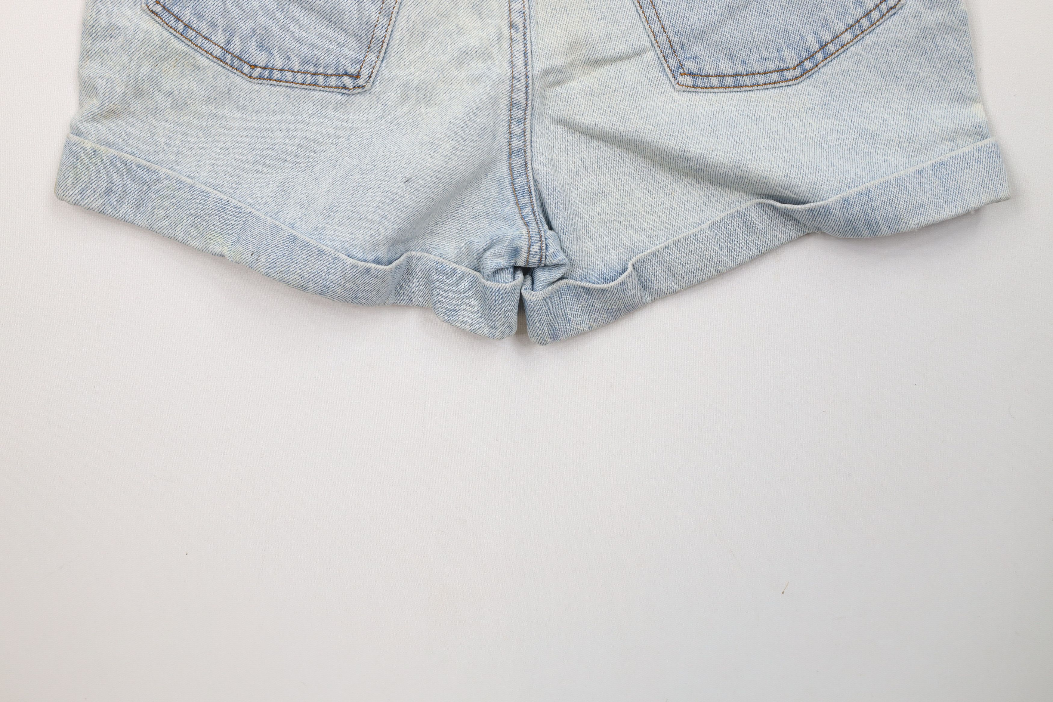 Vintage Vintage 90s Streetwear Cuffed Denim Jean Shorts Jorts USA Size 27" / US 4 / IT 40 - 14 Thumbnail