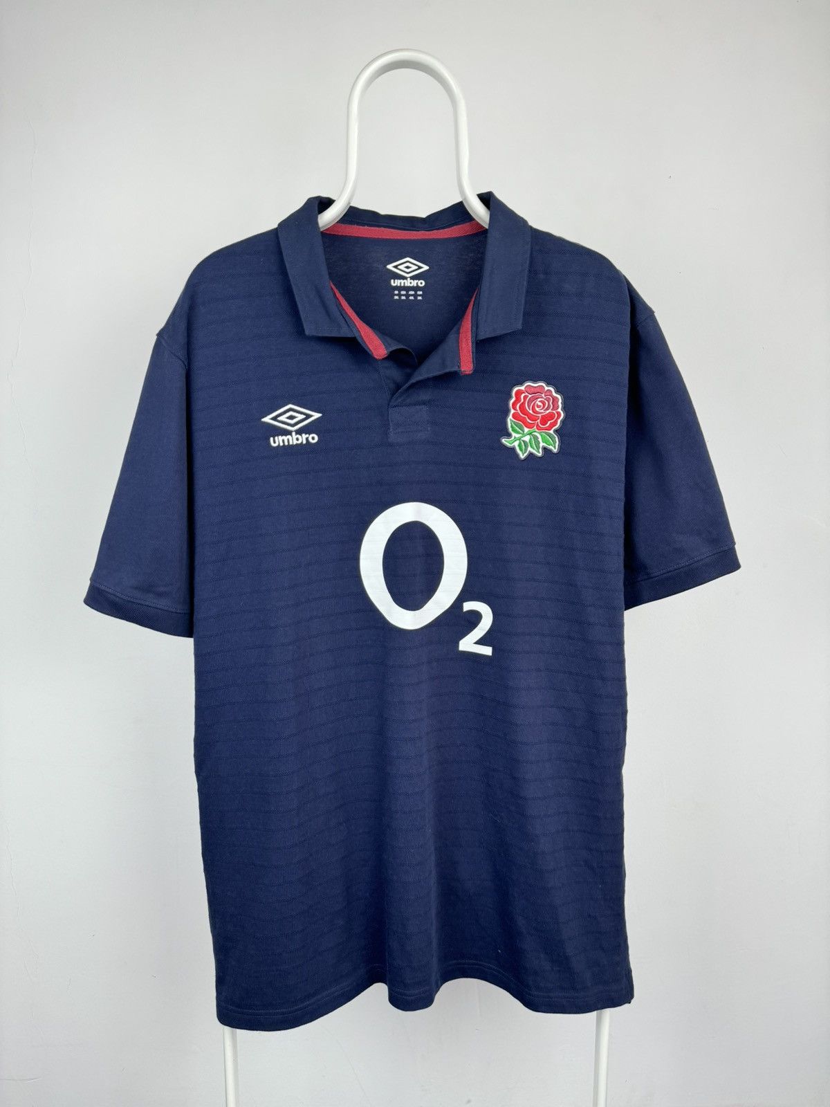 Umbro Umbro England Rugby League O2 Polo Jersey Shirt Size US XXL / EU 58 / 5 - 1 Thumbnail