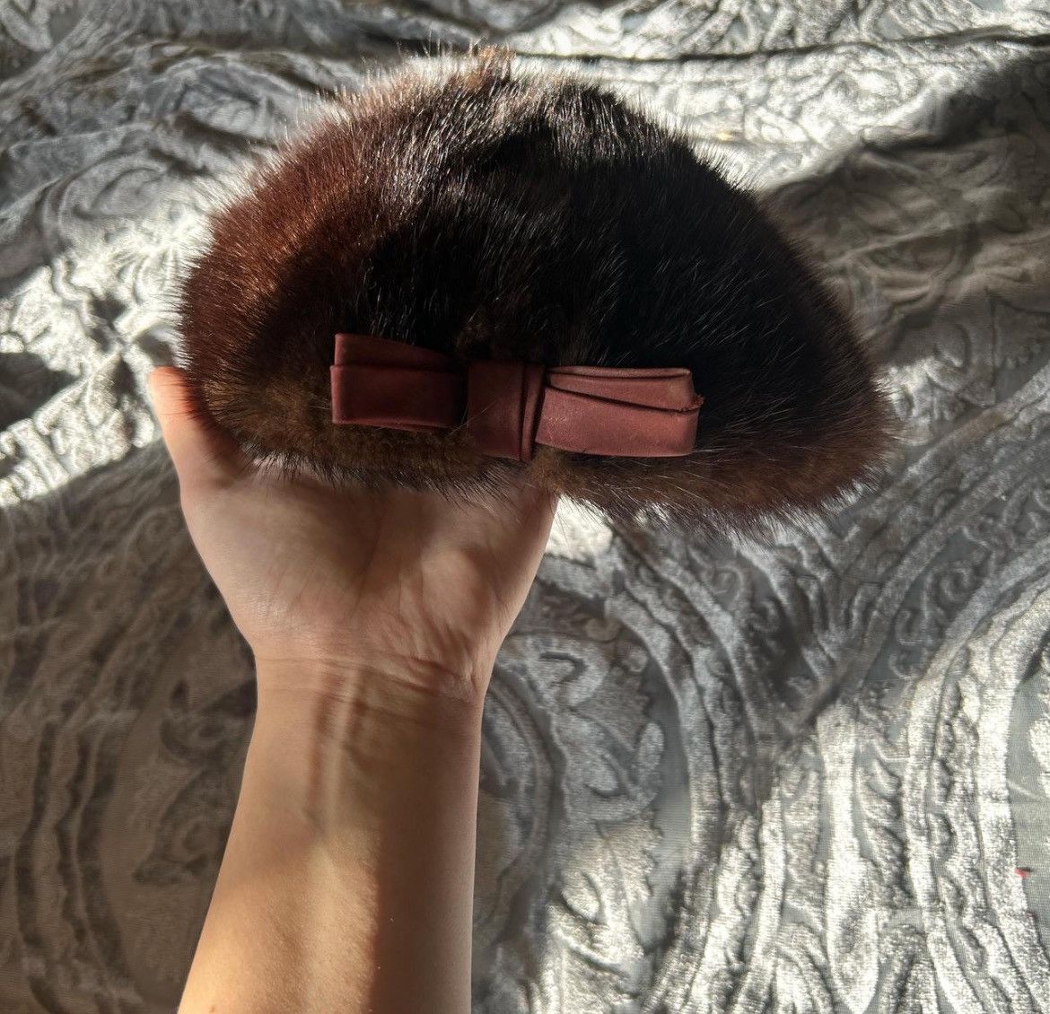 Vintage Brown fur vintage beret Size ONE SIZE - 2 Thumbnail