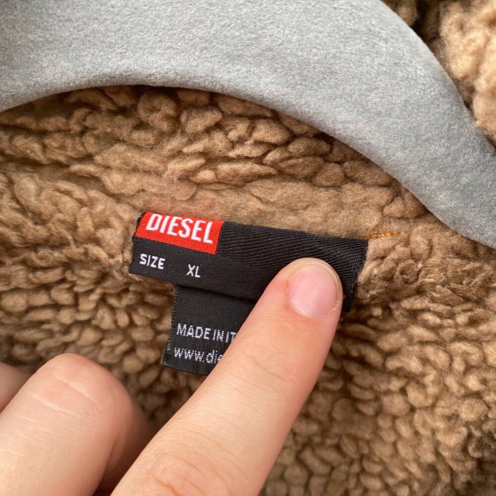 Diesel Vintage 2002 Diesel Gregg Fur Sherpa Jacket XL Blue Size US XL / EU 56 / 4 - 8 Thumbnail