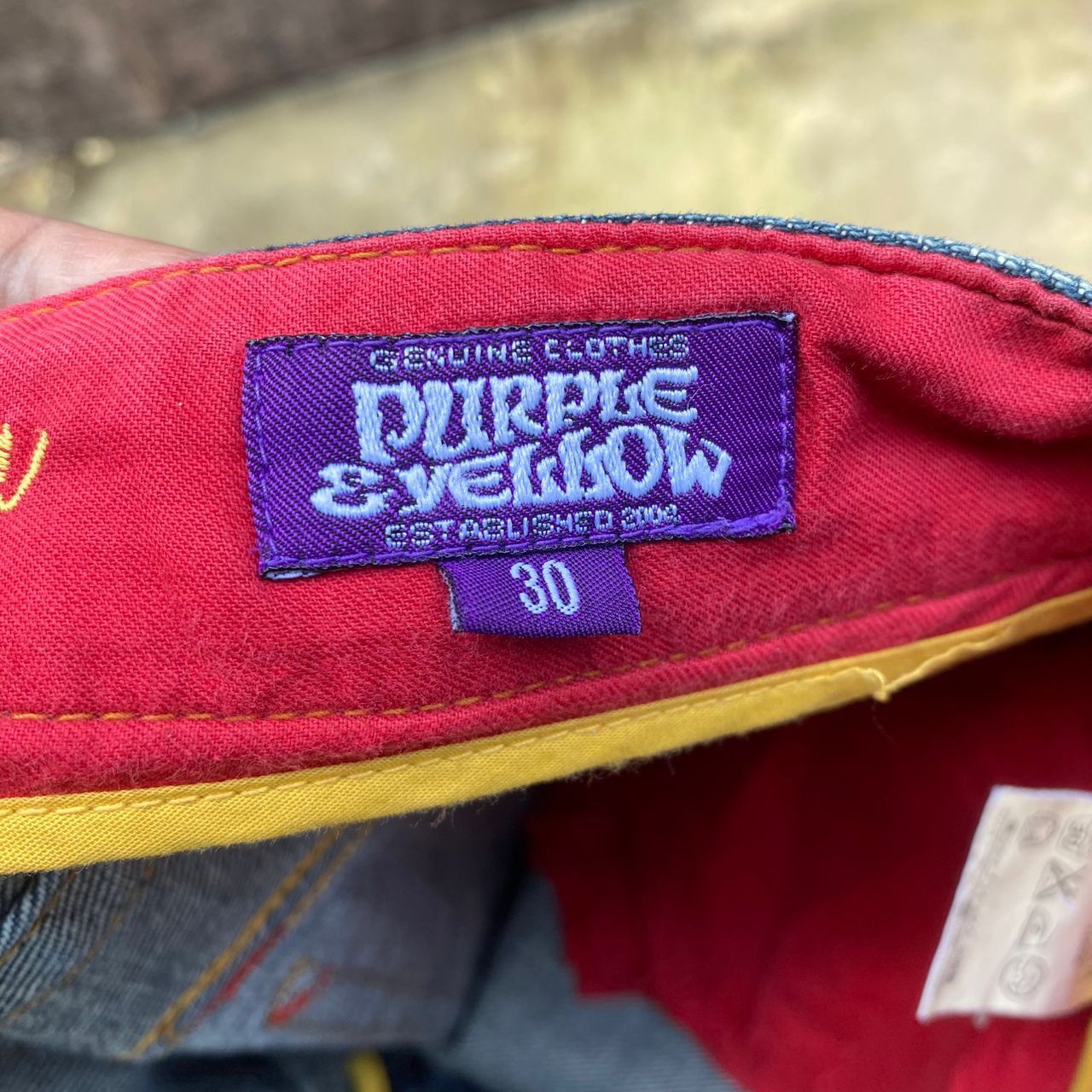 Purple Brand Vintage Purple & Yellow Distressed Denim Size US 32 / EU 48 - 19 Thumbnail