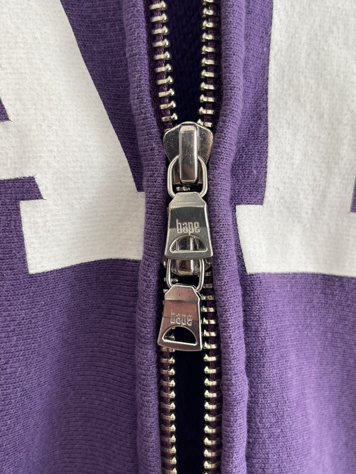 Bape OG Bape Spellout Logo Multicolor Zip Hoodie Purple Size US XL / EU 56 / 4 - 8 Thumbnail