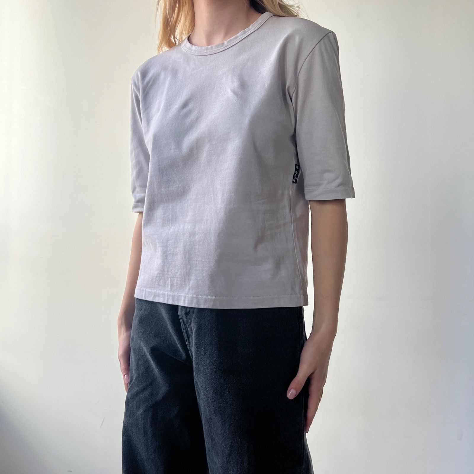 agnes b. Agnes B Paris Minimalist Grey Tee 9940AC Size S / US 4 / IT 40 - 1 Thumbnail