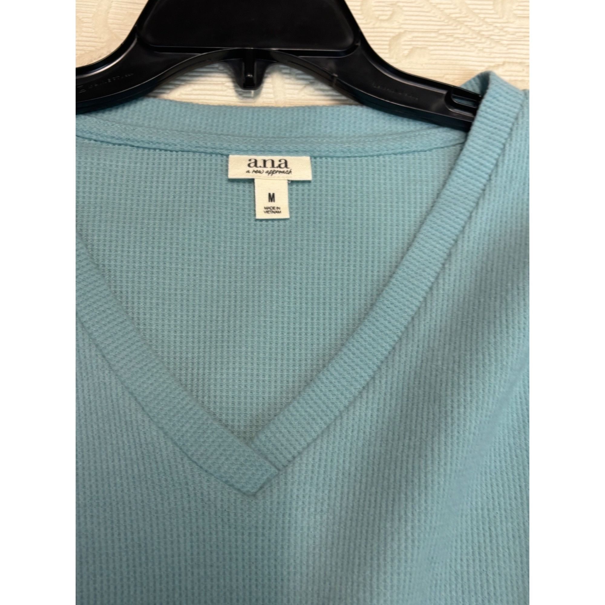 Other a.n.a. Women’s V-neck Thermal Top, Malabar Aqua, M Size M / US 6-8 / IT 42-44 - 5 Thumbnail