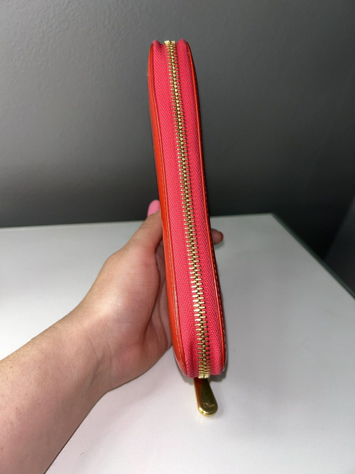 Dior Christian Dior Diorissimo Red Patent Leather Zippy Wallet Size ONE SIZE - 2 Thumbnail