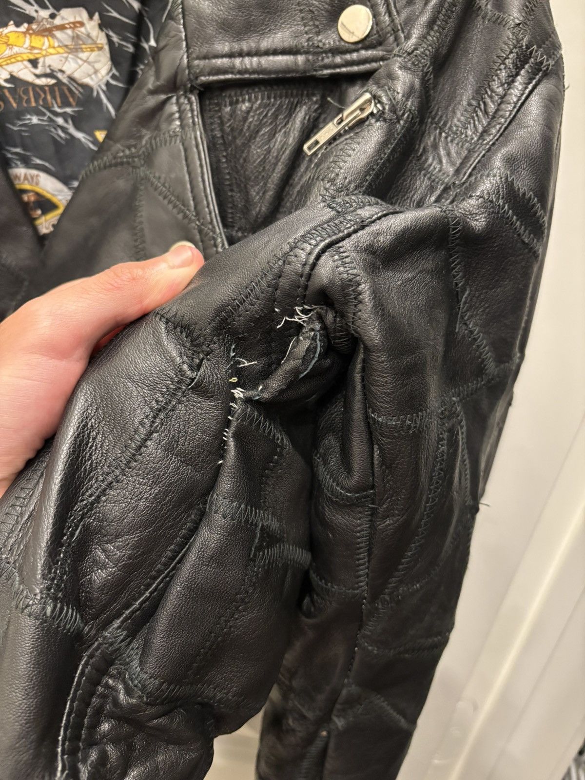 Vintage Black Leather Stitch Jacket Size US M / EU 48-50 / 2 - 6 Thumbnail