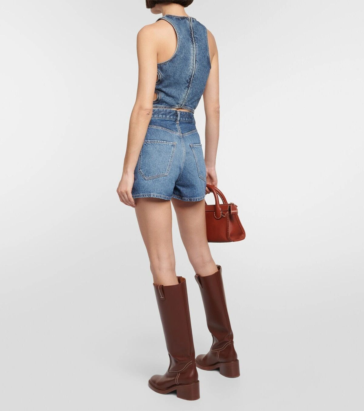 Chloe o1y0825 Denim Short in Blue Size 27" / US 4 / IT 40 - 4 Thumbnail
