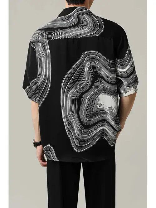 VIBE Abstract Print Short Sleeve Shirt Size US M / EU 48-50 / 2 - 2 Thumbnail