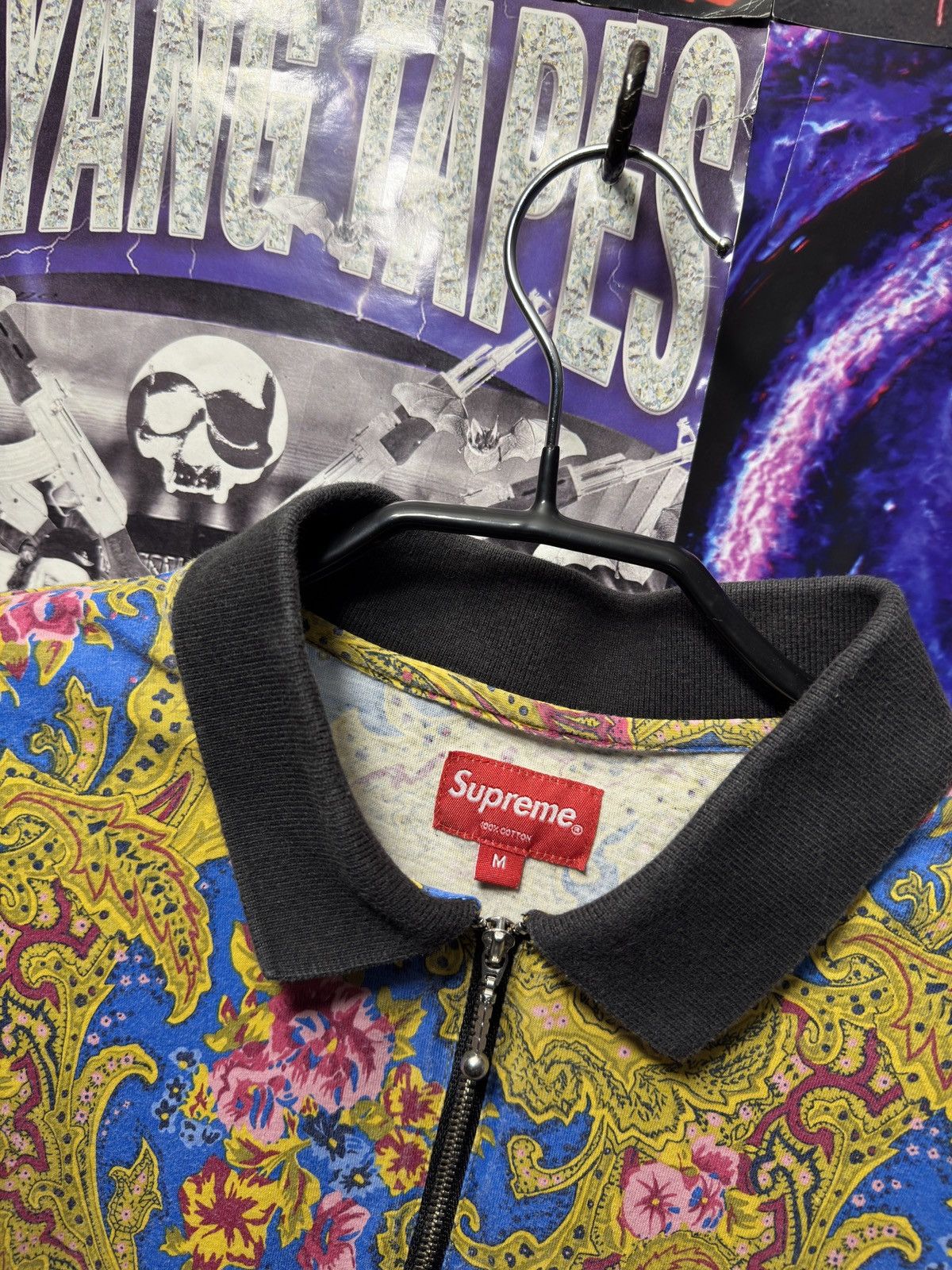 Supreme Supreme Floral Paisley Zip Polo Long Sleeve Size US M / EU 48-50 / 2 - 3 Thumbnail