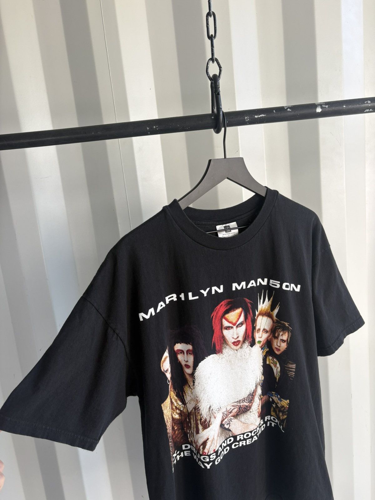 Band Tees Vintage Marilyn Manson Sex Drugs Shirt Faded GRUNGE Size US XL / EU 56 / 4 - 5 Thumbnail
