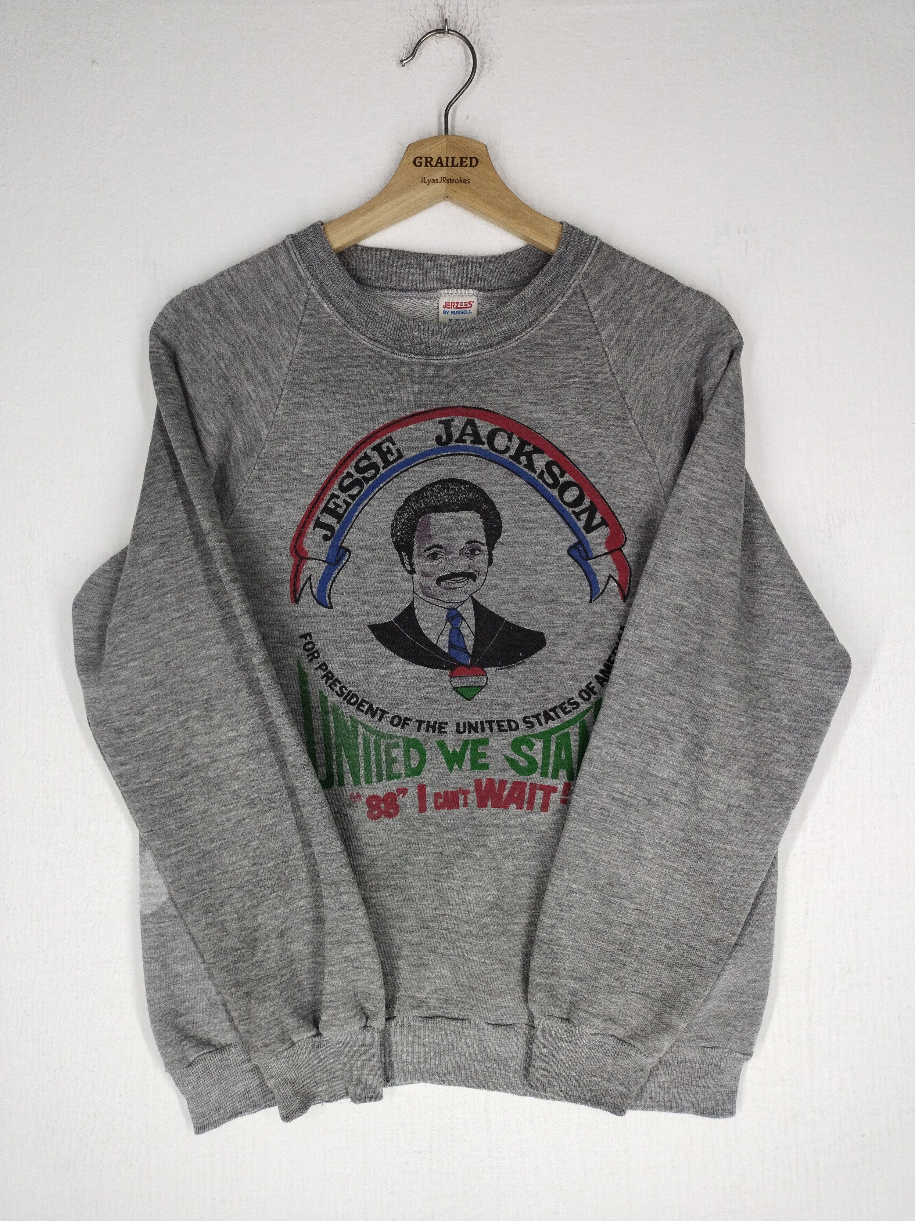 President's × Vintage Vtg Jesse Jackson President Of The USA Sweatshirt Size US M / EU 48-50 / 2 - 6 Thumbnail