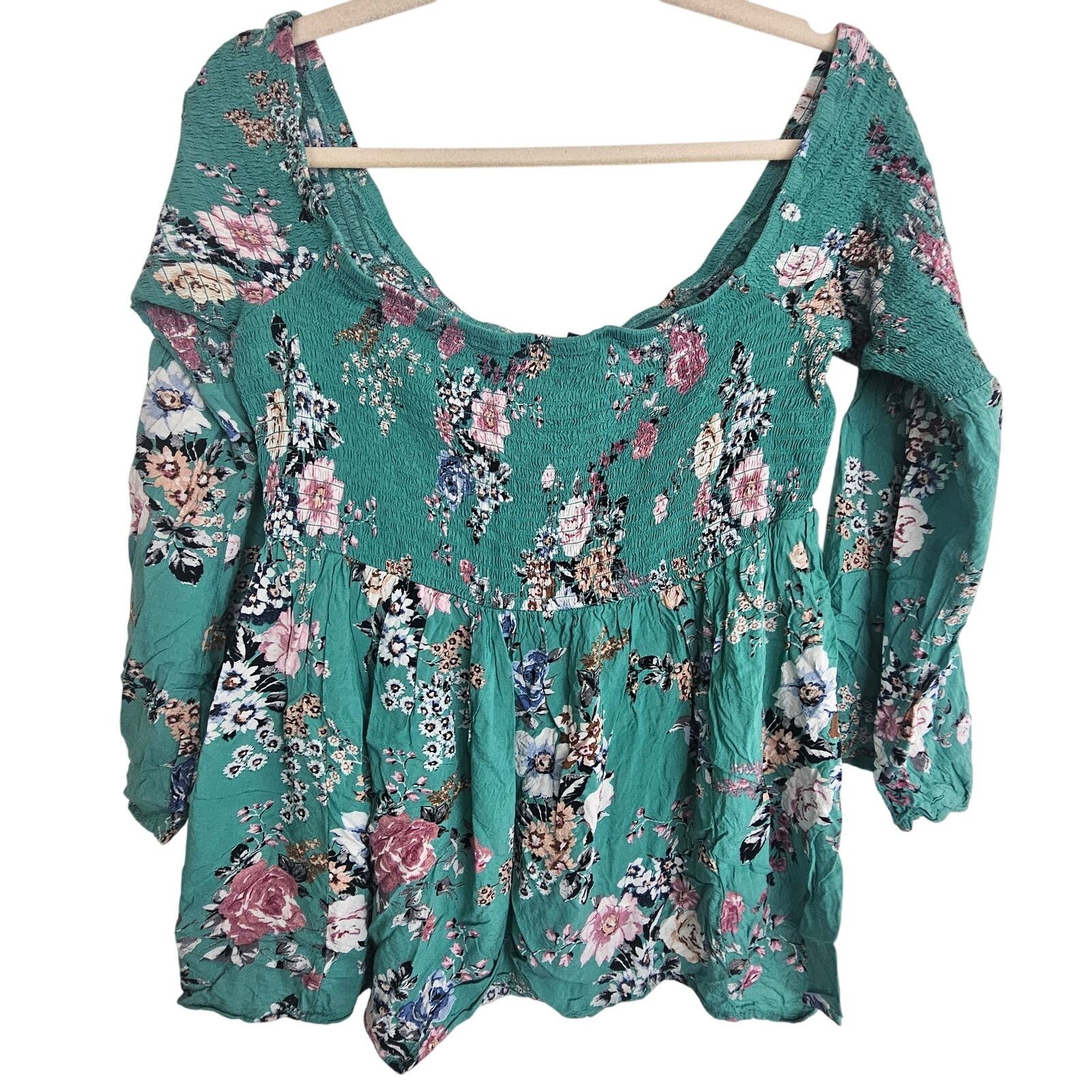 Torrid Torrid Womens Floral Smocked Off Shoulder Top Plus Size 1X Size XL / US 12-14 / IT 48-50 - 1 Thumbnail