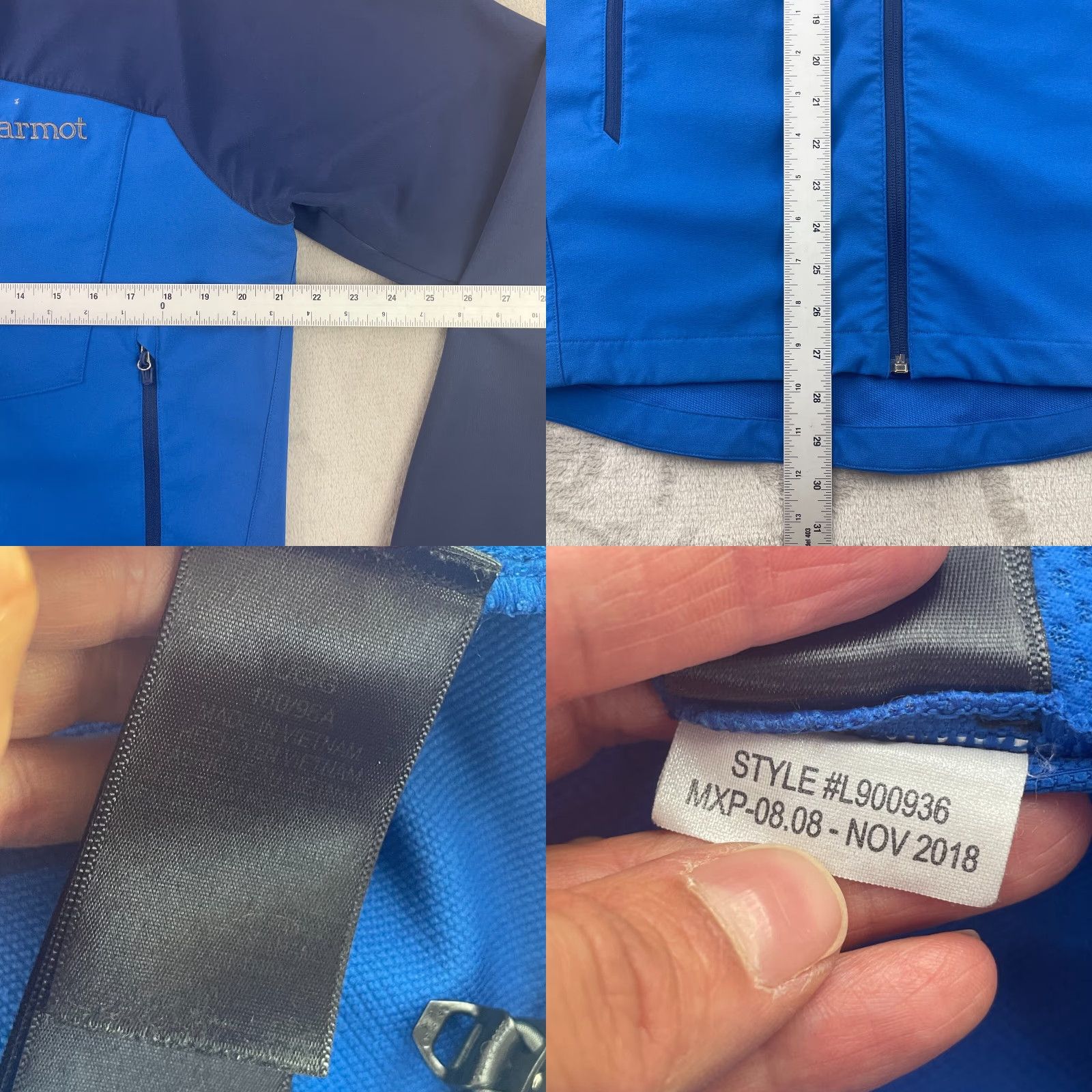 Marmot Marmot M3 Jacket Men Large Blue 2 Tone Windproof Full Zip Front Softshell DWR Size US L / EU 52-54 / 3 - 10 Thumbnail