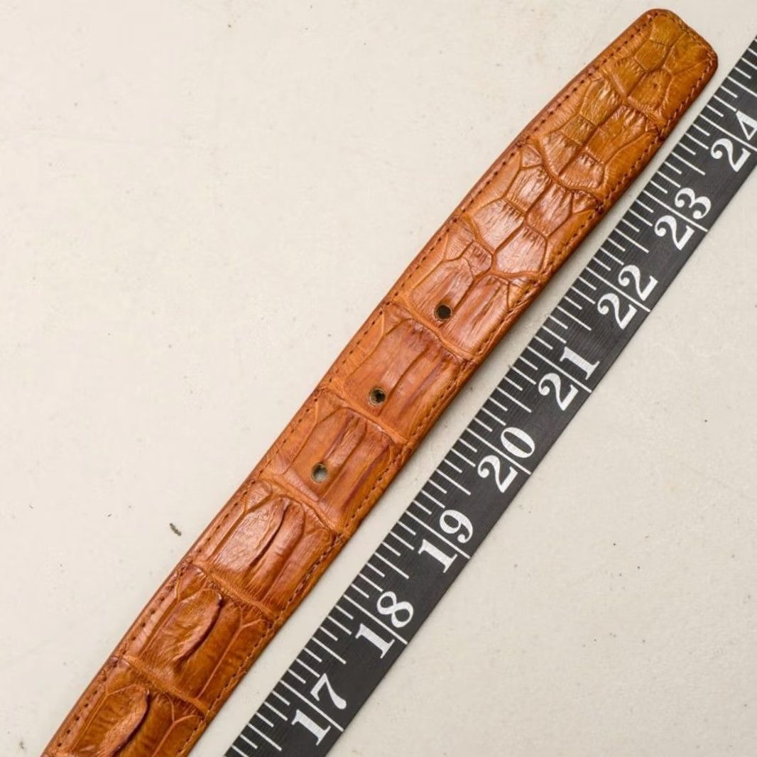 Skin VINTAGE Luxury Reptile Leather Skin Men's Belt Size 40 - 4 Thumbnail