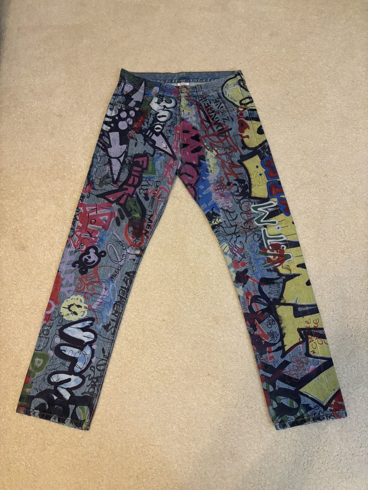 Vetements Vetements AW21 Graffiti Straight Jeans Size US 32 / EU 48 - 1 Thumbnail