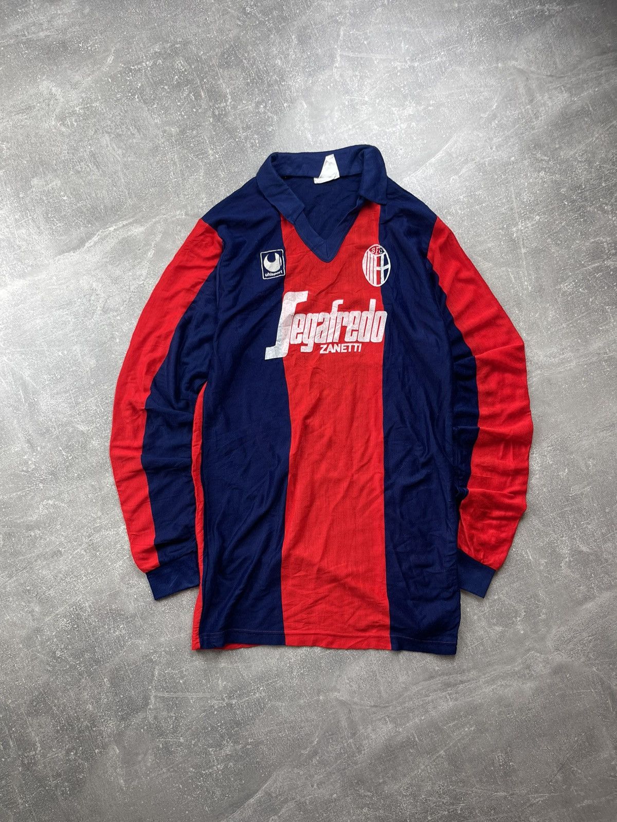 Vintage Vintage Bologna FC Uhlsport Football Jersey Shirt Segafredo Size US S / EU 44-46 / 1 - 2 Thumbnail
