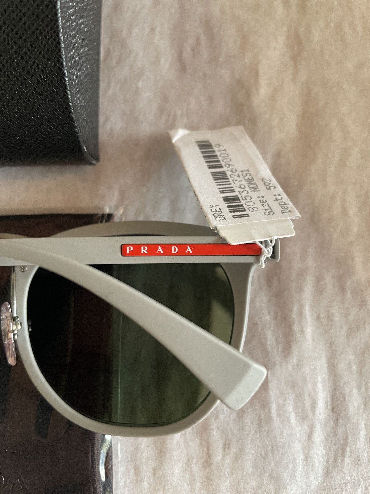 Prada Prada PS 04S VHH-1I0 Gray/Green Lenses Sunglasses Size ONE SIZE - 6 Thumbnail