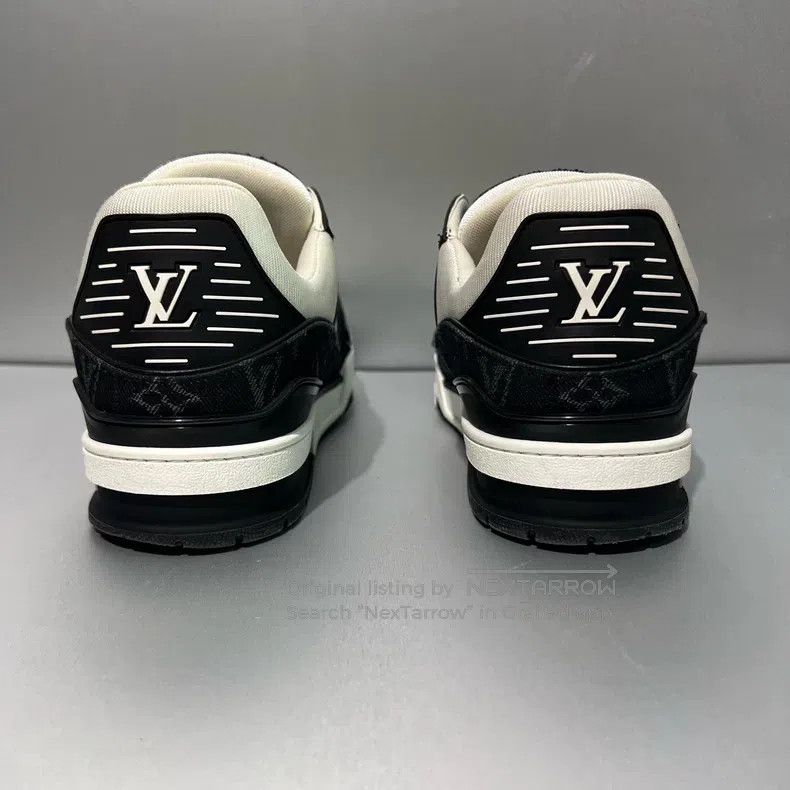 Louis Vuitton Louis Vuitton Trainer25 New Black and White Denim Board Sh Size US 11 / EU 44 - 7 Thumbnail