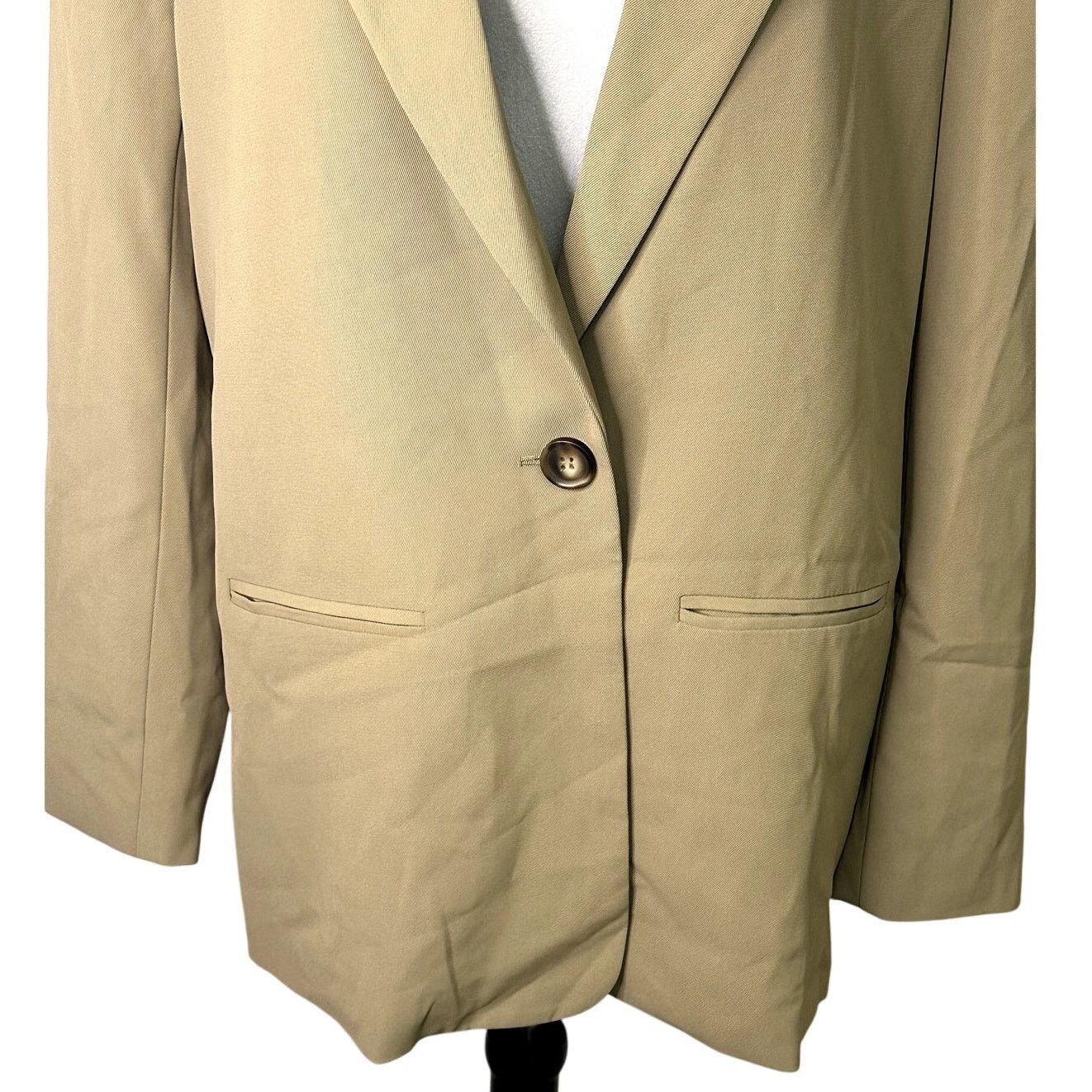 Other WAYF Blazer Single Button Relaxed Fit Long Sleeves Tan NWT Size M / US 6-8 / IT 42-44 - 3 Thumbnail