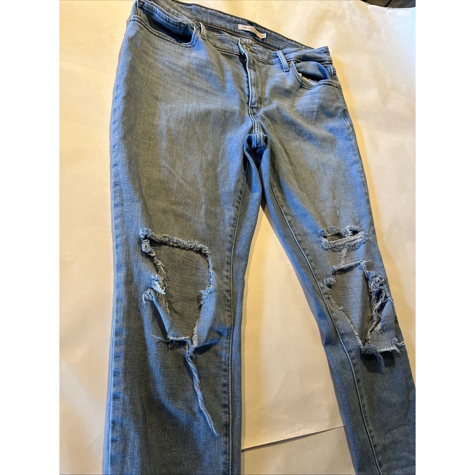 Levi's Levi’s 711 Jeans 32x27 Blue Skinny Ankle Mid Rise Stretch Size 32" / US 10 / IT 46 - 4 Thumbnail