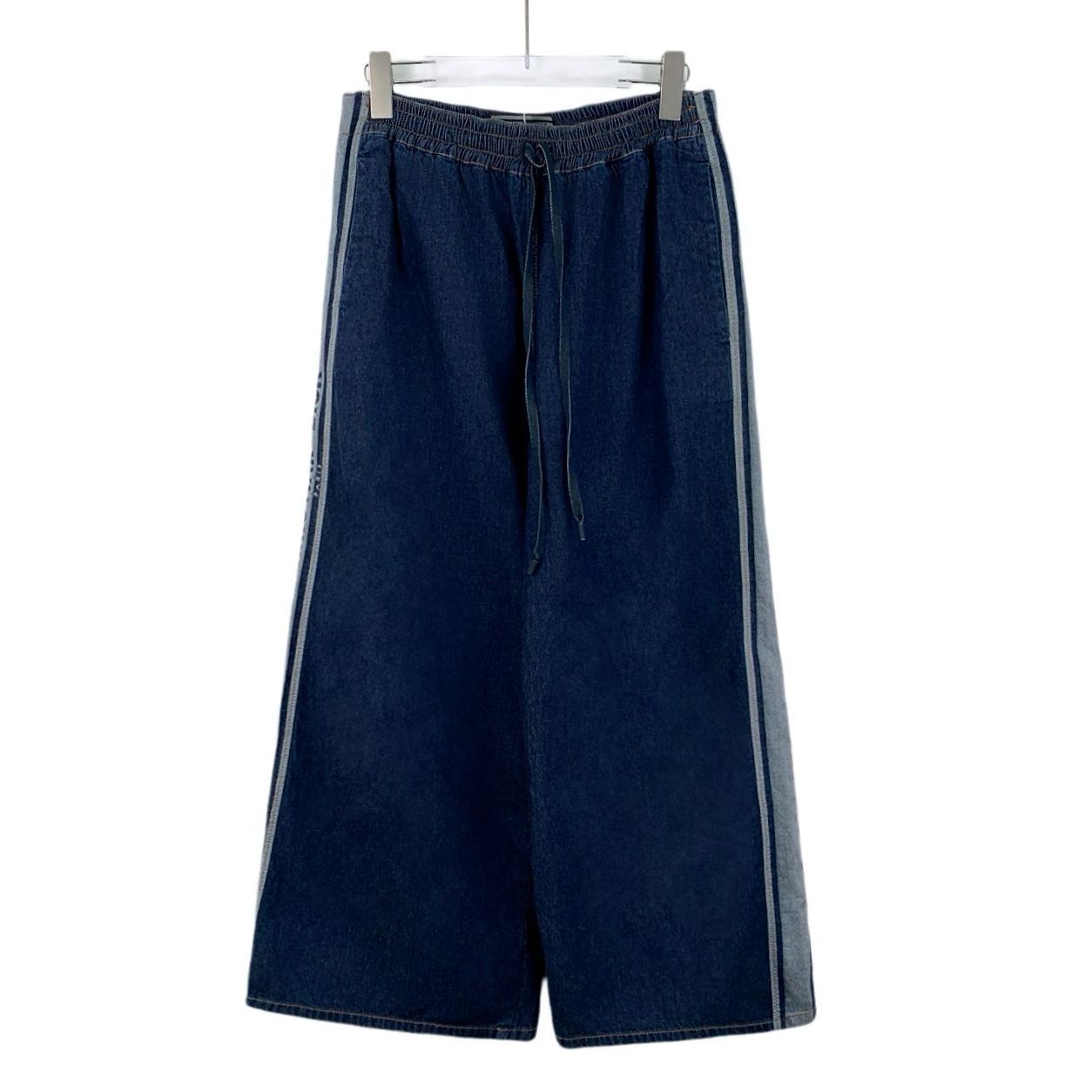 Dior Christian Dior Paris Denim Wide-Leg Pants With Side Stripe & Size 42" / US 20 - 1 Thumbnail