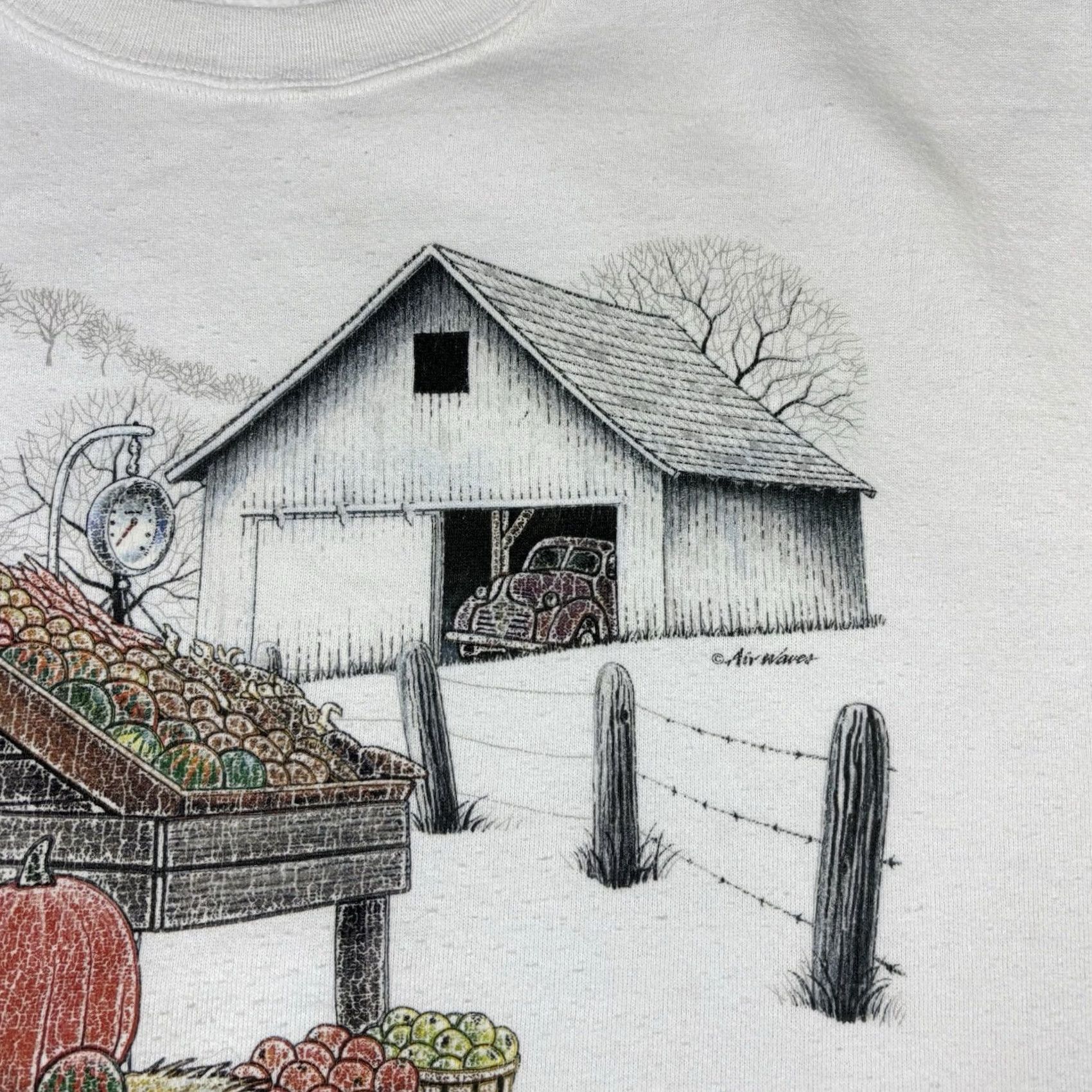 Vintage VINTAGE 90s Farm Barn Pumpkin Nature Crewneck Sweatshirt Adult Large Orange Logo Graphic Print Mens Size US L / EU 52-54 / 3 - 4 Thumbnail