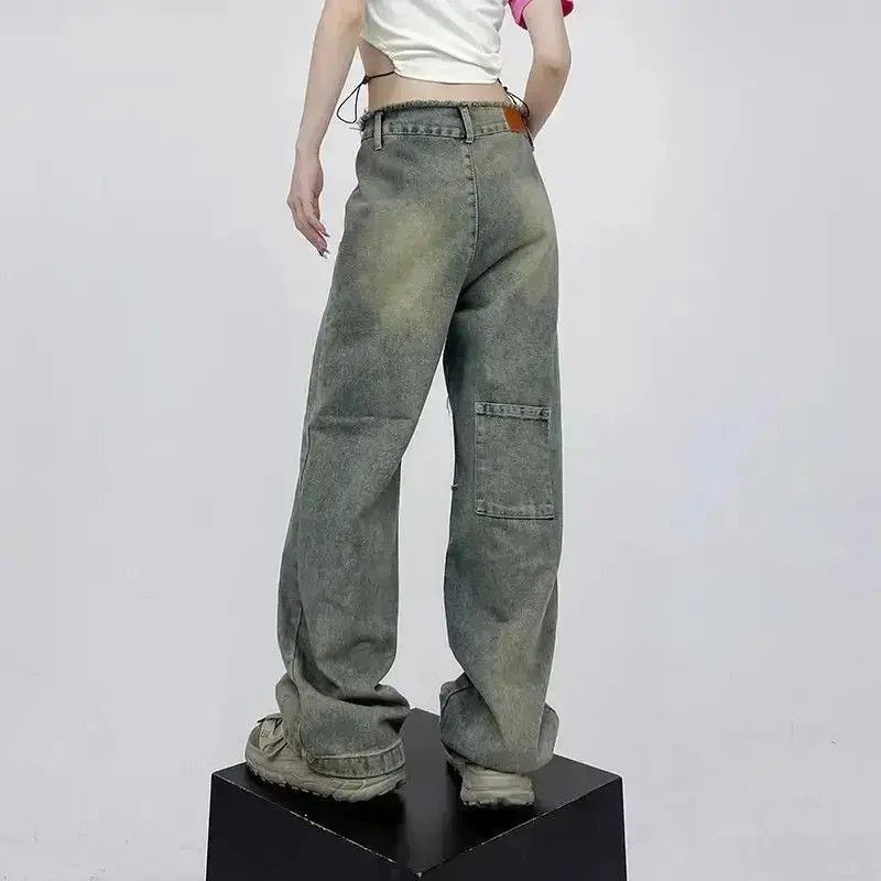 Japanese Brand Retro washed straight leg wide leg jeans Size US 32 / EU 48 - 4 Thumbnail
