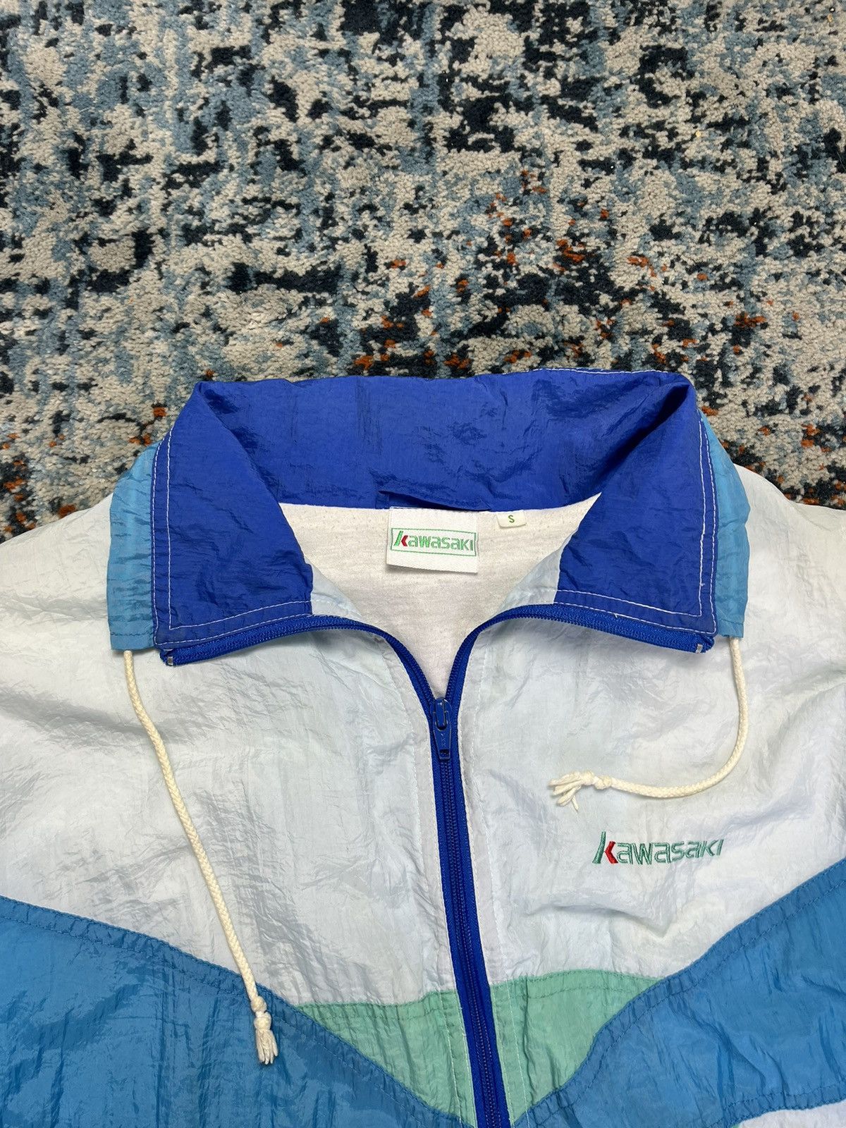 Vintage Vintage 80s Kawasaki crazy track jacket bomber racing rave Size US L / EU 52-54 / 3 - 8 Thumbnail