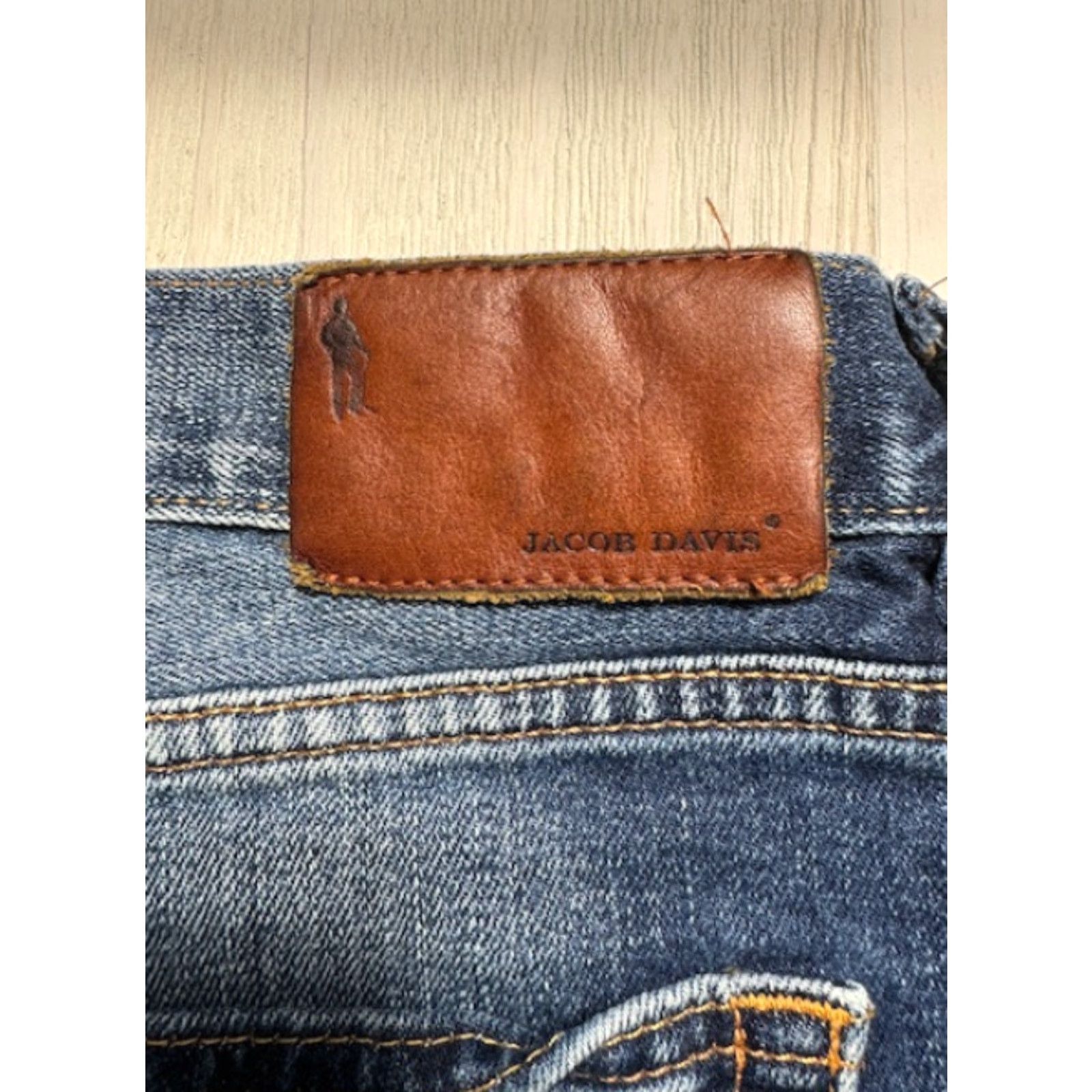 Vintage Davis Jacob Davis Denim Jeans Jeans 40x34 Medium Blue Regular Straight 5-Pocket Zip Mens Big & Tall Size US 40 / EU 56 - 6 Thumbnail