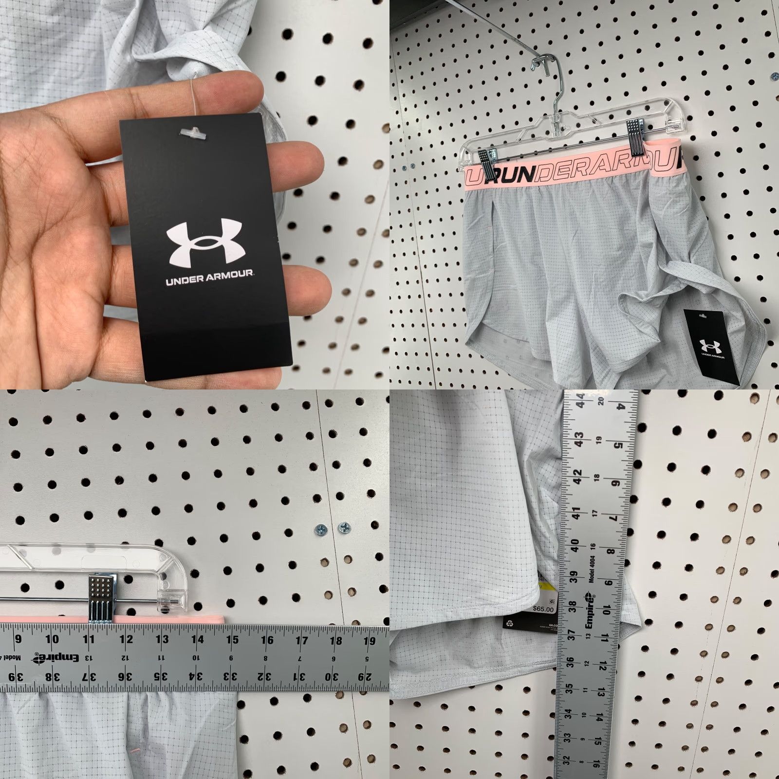 Under Armour VINTAGE Under Armour Women Running Shorts Gray Pink Training Activewear NEW 5 Size 32" / US 10 / IT 46 - 8 Thumbnail