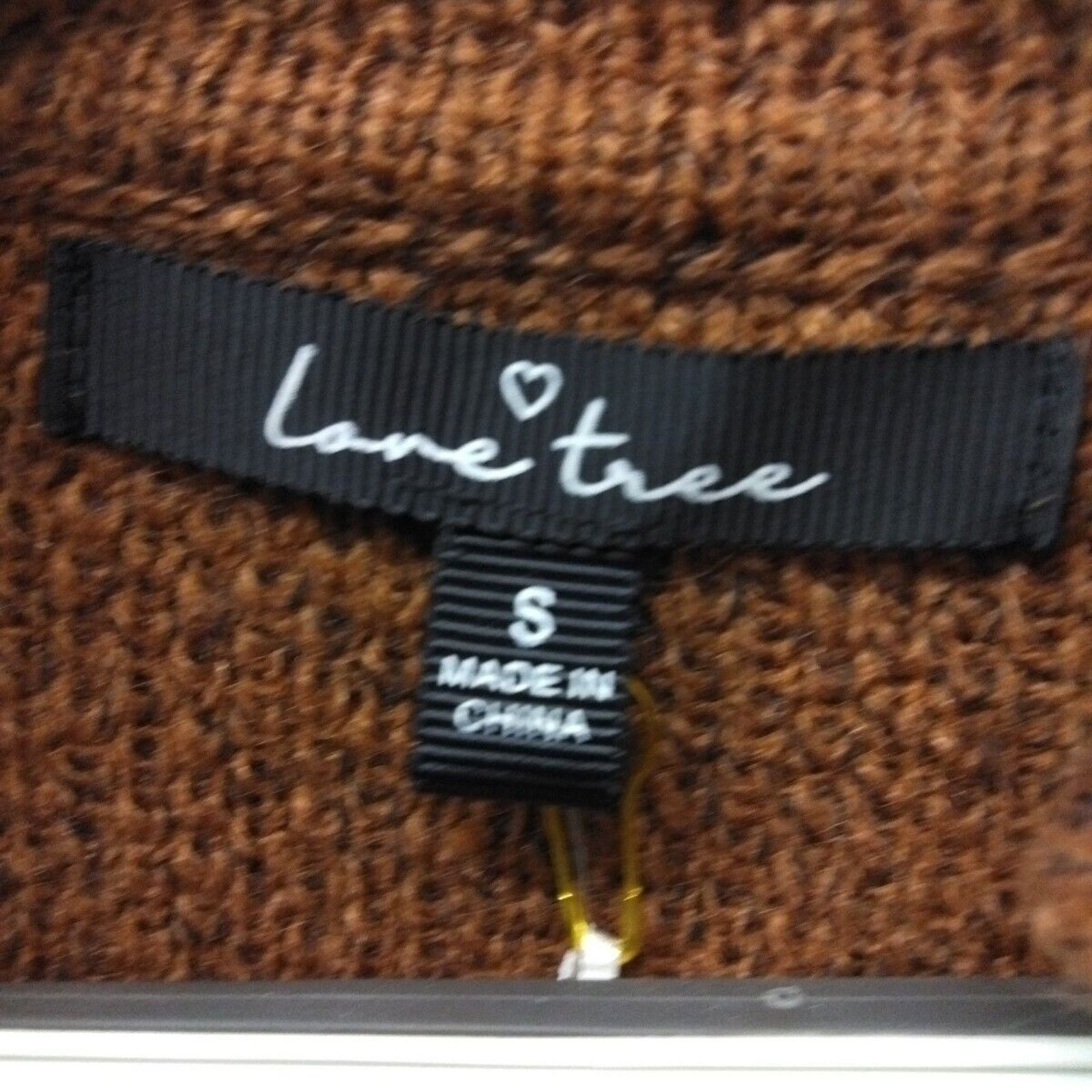 Other Love Tree Sweater Cardigan Terracotta Brown Open Small Size S / US 4 / IT 40 - 3 Thumbnail