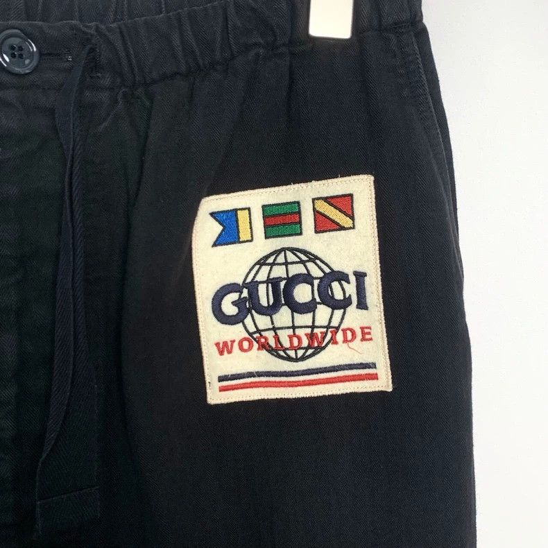 Gucci Gucci Logo letter embroidery leg casual trousers 2501-Next Size US 28 / EU 44 - 3 Thumbnail