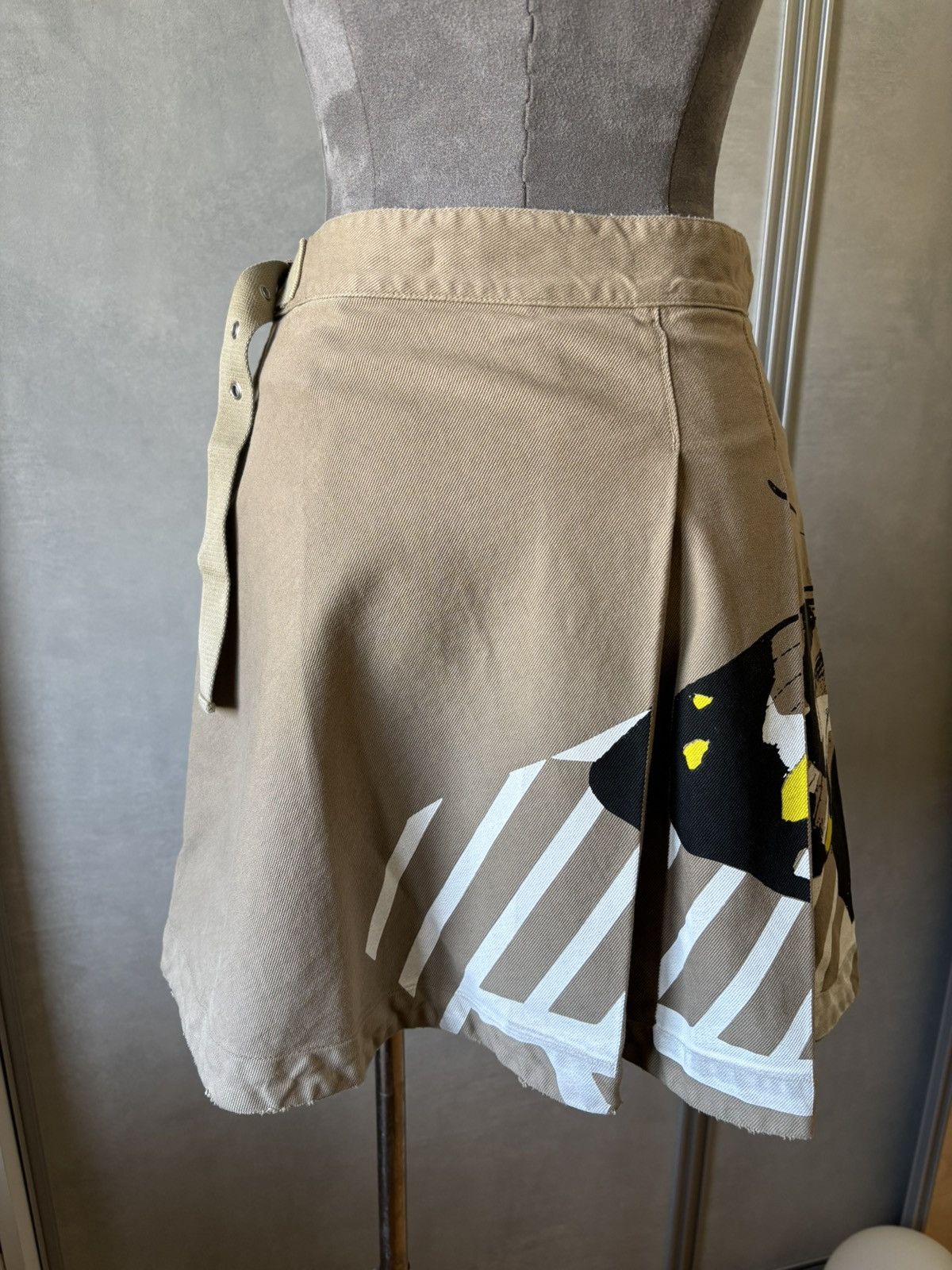 Dior Christian Dior Graphic Cotton Wrap Skirt, Made in Italy Size 26" / US 2 / IT 38 - 3 Thumbnail