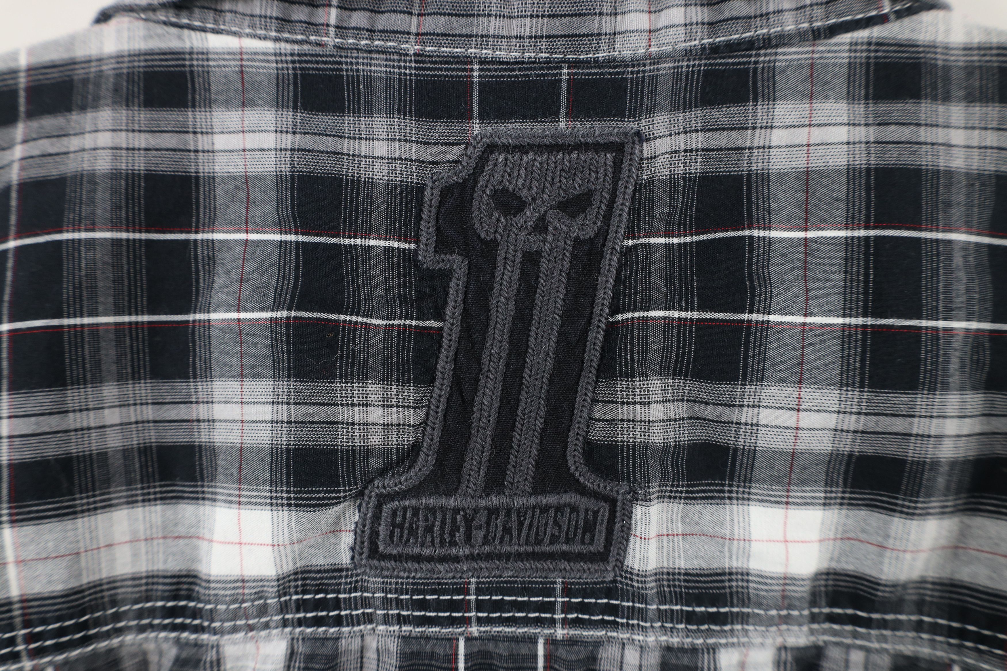 Harley Davidson × Vintage Vintage Harley Davidson Skull Short Sleeve Button Shirt Size US XXL / EU 58 / 5 - 7 Thumbnail
