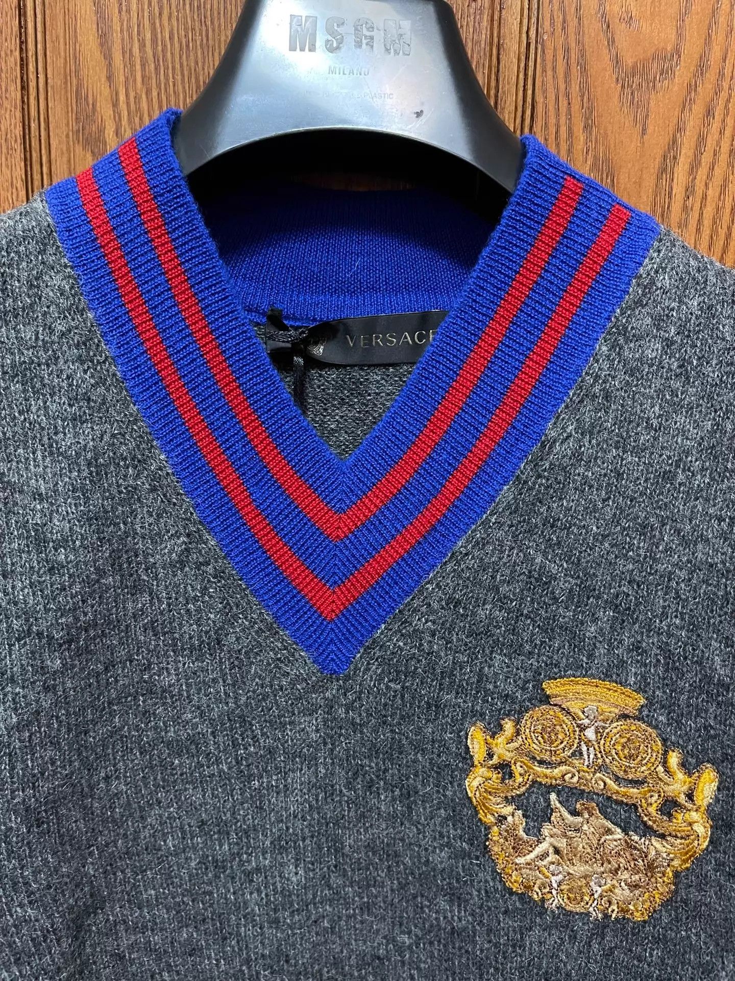 Versace Versace Color Block Wool Vest Slim 46 Unisex Size US S / EU 44-46 / 1 - 5 Thumbnail