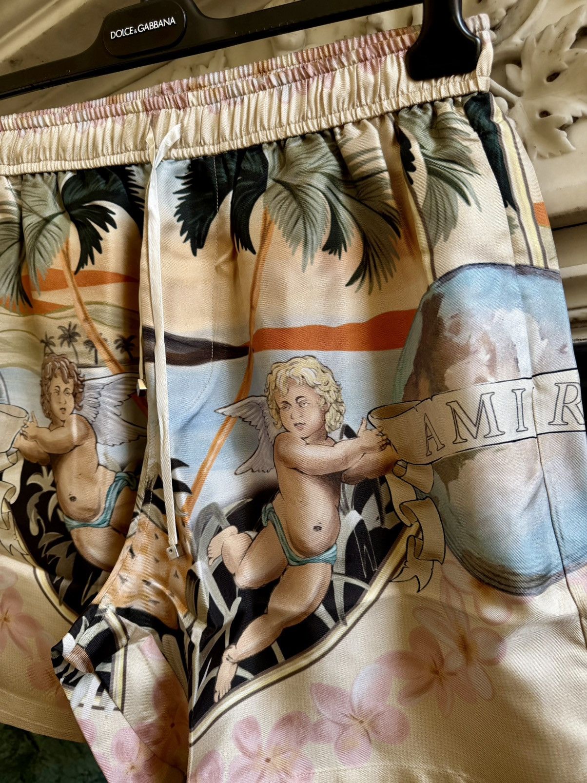 Amiri AMIRI 100% Silk Cherub Shorts Size US 34 / EU 50 - 10 Thumbnail