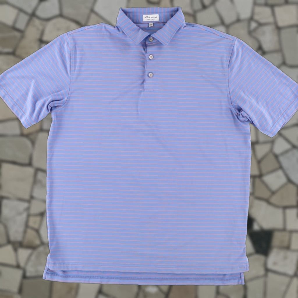 Peter Millar Peter Millar Summer Comfort Stretch Striped Polo Shirt Blue Men XL Shirt Size US XL / EU 56 / 4 - 1 Thumbnail