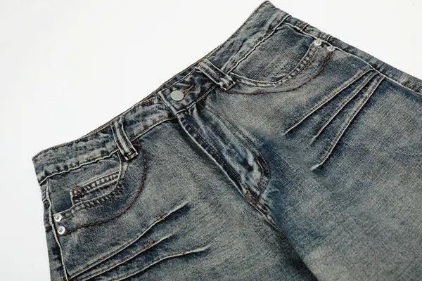 Vintage Heavy washed men's retro punk distressed jeans Size US 32 / EU 48 - 3 Thumbnail