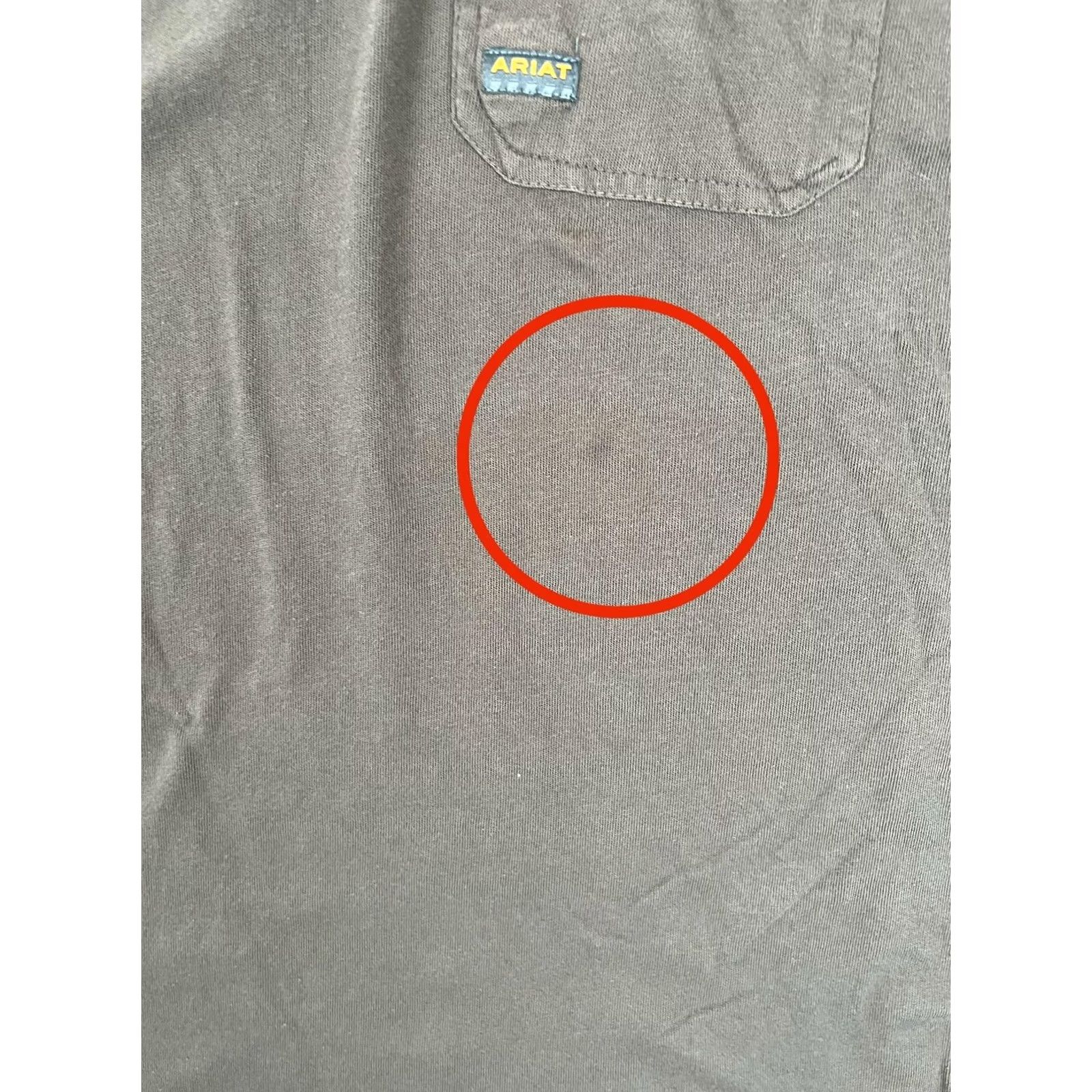 Ariat Ariat Rebar T-Shirt Mens 3XL Brown Pocket Solid Tagless Workwear Crew Neck Shirt Short Sleeve Jersey Cotton Blend Relaxed Mens Size US XXL / EU 58 / 5 - 3 Thumbnail