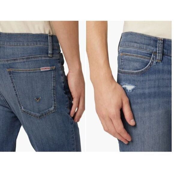 Hudson Hudson Mens Ace Med Wash Mid Rise Distressed Skinny Jeans Sz Size US 32 / EU 48 - 2 Thumbnail