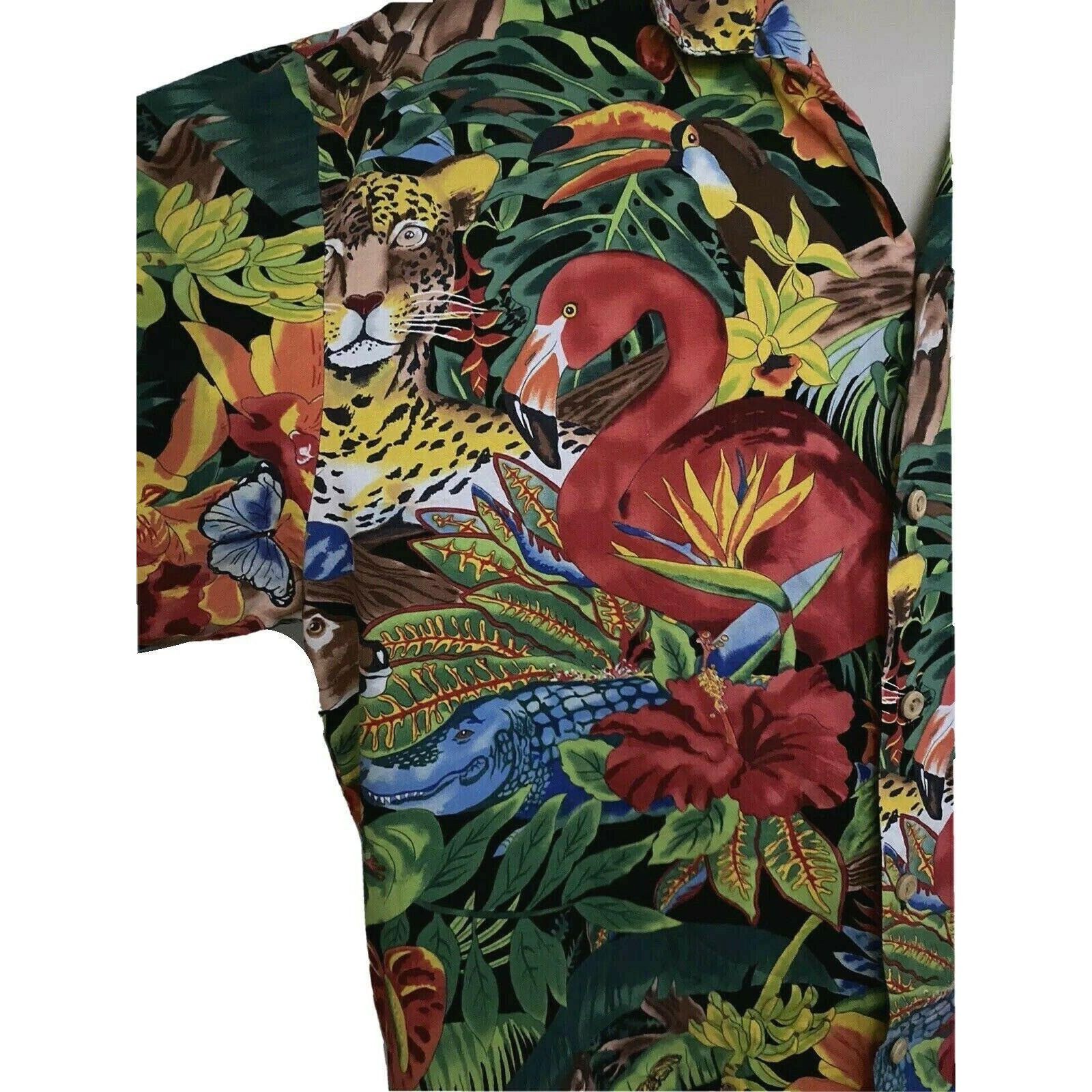 Vintage Banana Jack Mens Vintage Hawaiian Floral Button up Shirt Size US L / EU 52-54 / 3 - 8 Thumbnail