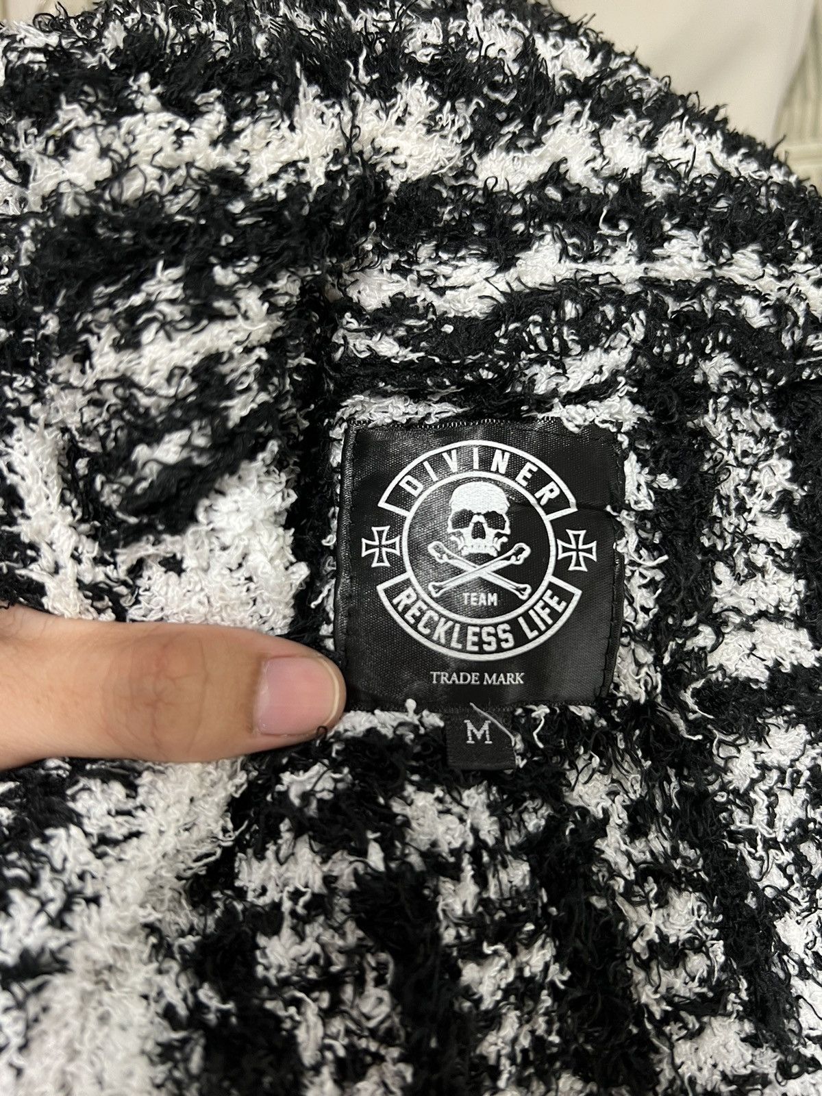 Hysteric Glamour 🔥 DIVINER TEAM RECKLESS LIFE FLEECE KNITTED CARDIGAN Size US M / EU 48-50 / 2 - 13 Thumbnail