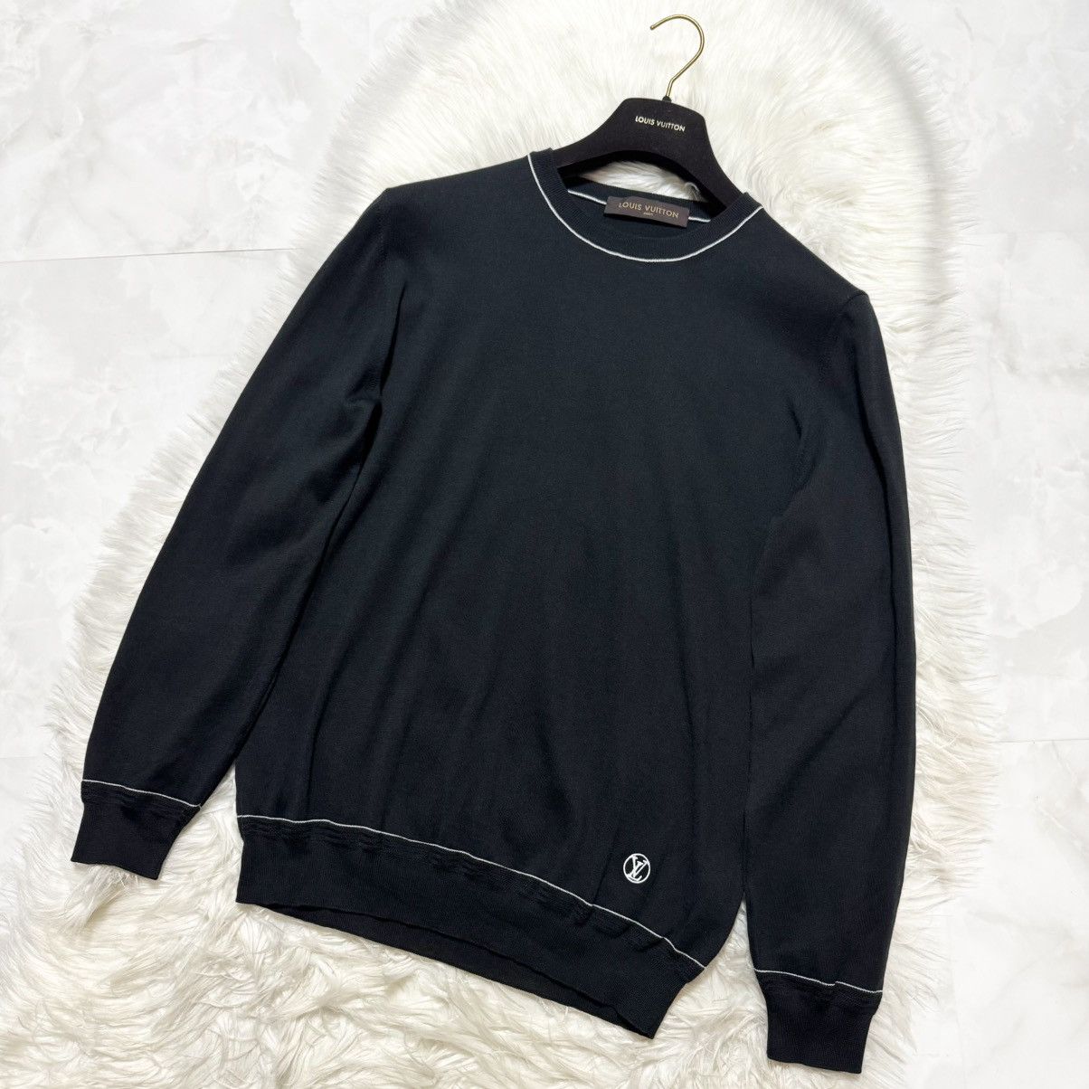 Louis Vuitton Authentic, Louis Vuitton LV Embroidered Knit Sweater Size US M / EU 48-50 / 2 - 4 Thumbnail