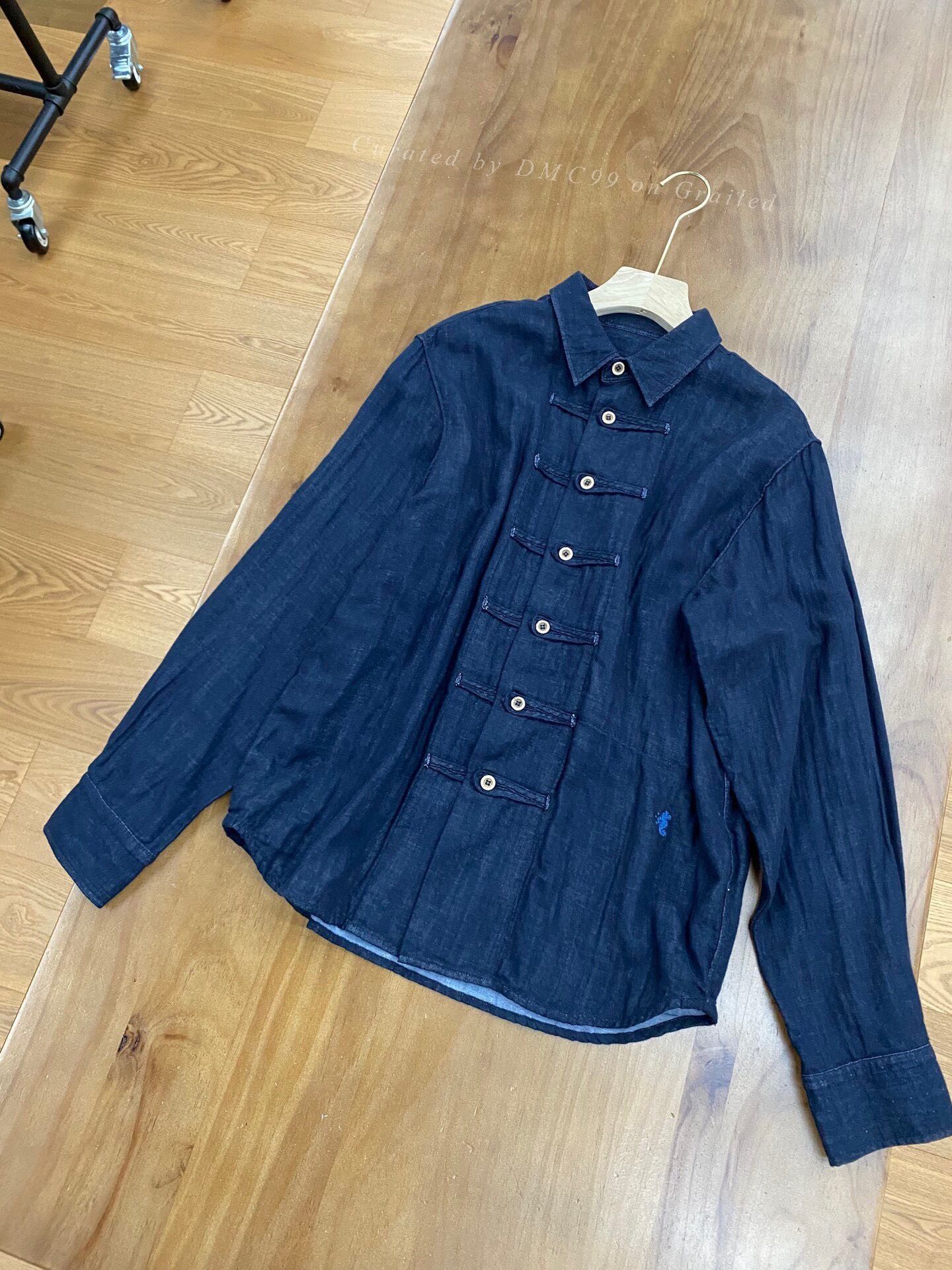45rpm 45R Indigo Embroidered Work Shirt Jacket Size US S / EU 44-46 / 1 - 1 Thumbnail