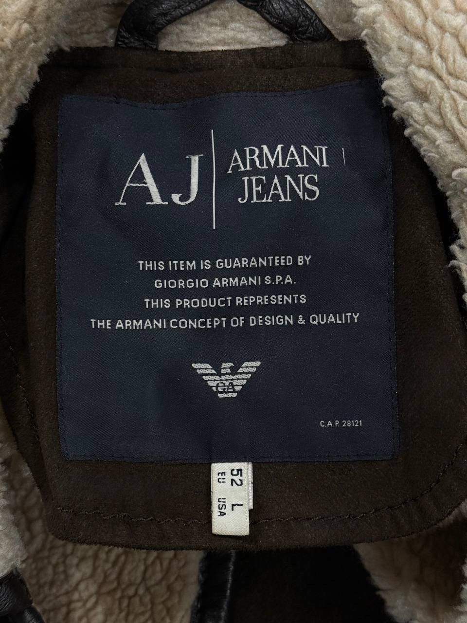 Armani Armani Leather Pilot Jacket Size US L / EU 52-54 / 3 - 3 Thumbnail