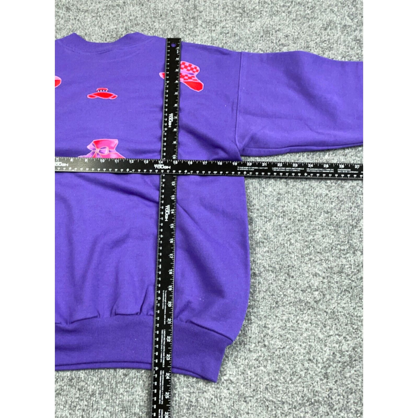 Hanes Hanes Sweatshirt Adult Small Purple Embroidered 90s Retro Graphic Print Women Pullover Crew Neck Size S / US 4 / IT 40 - 5 Thumbnail