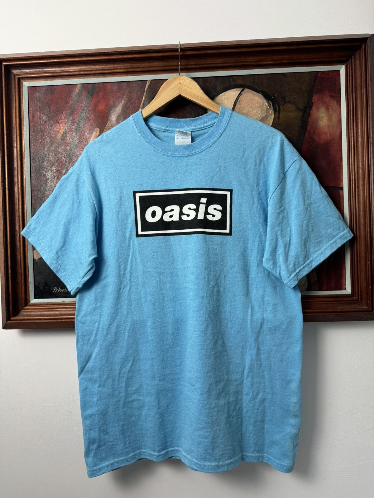 Vintage Oasis Definitely Maybe Box Logo Britpop Band T-Shirt