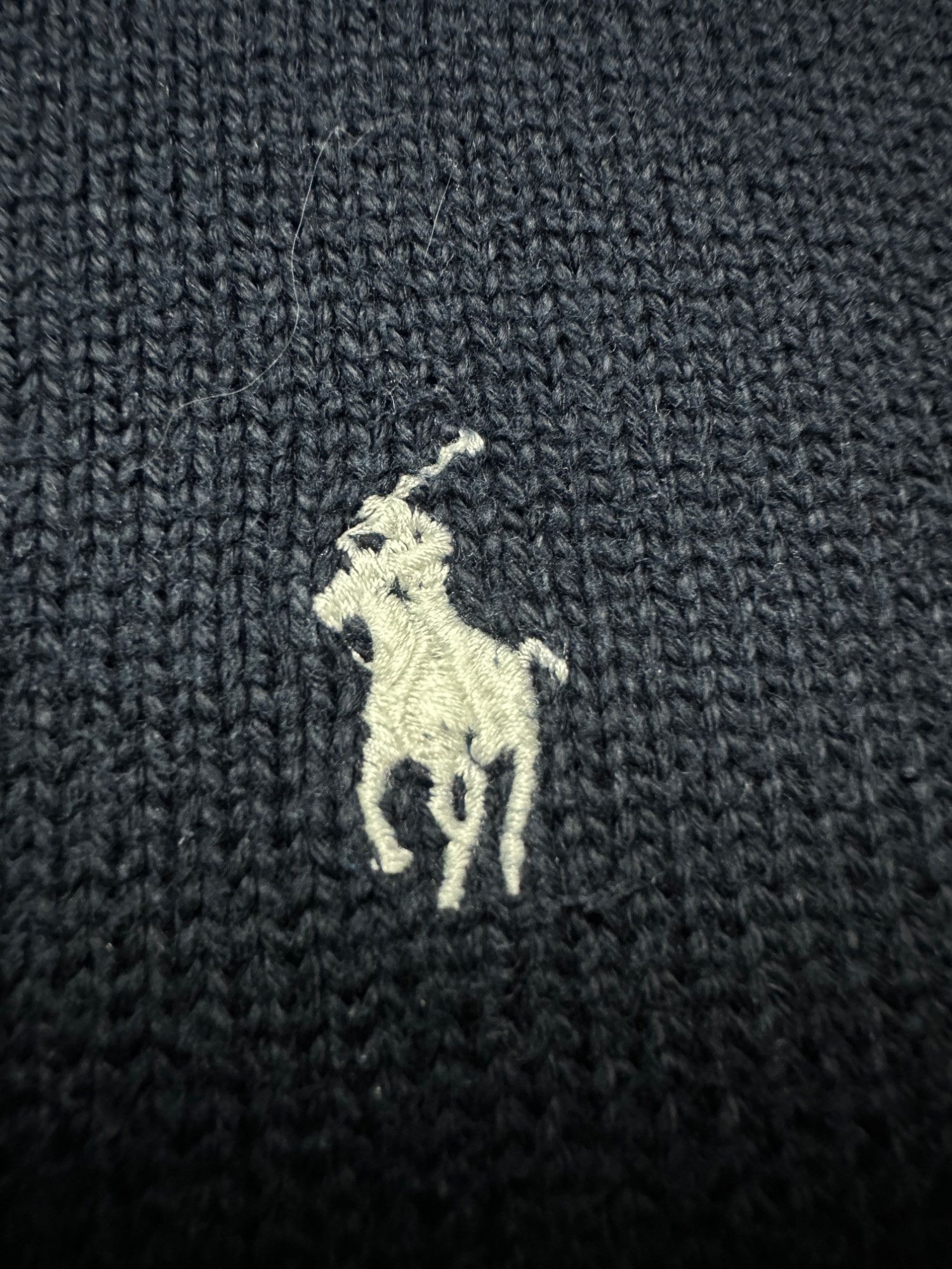 Polo Ralph Lauren Polo Ralph Lauren Navy Cotton Knit Sweater Button-Up y2k 90s Size US L / EU 52-54 / 3 - 7 Thumbnail