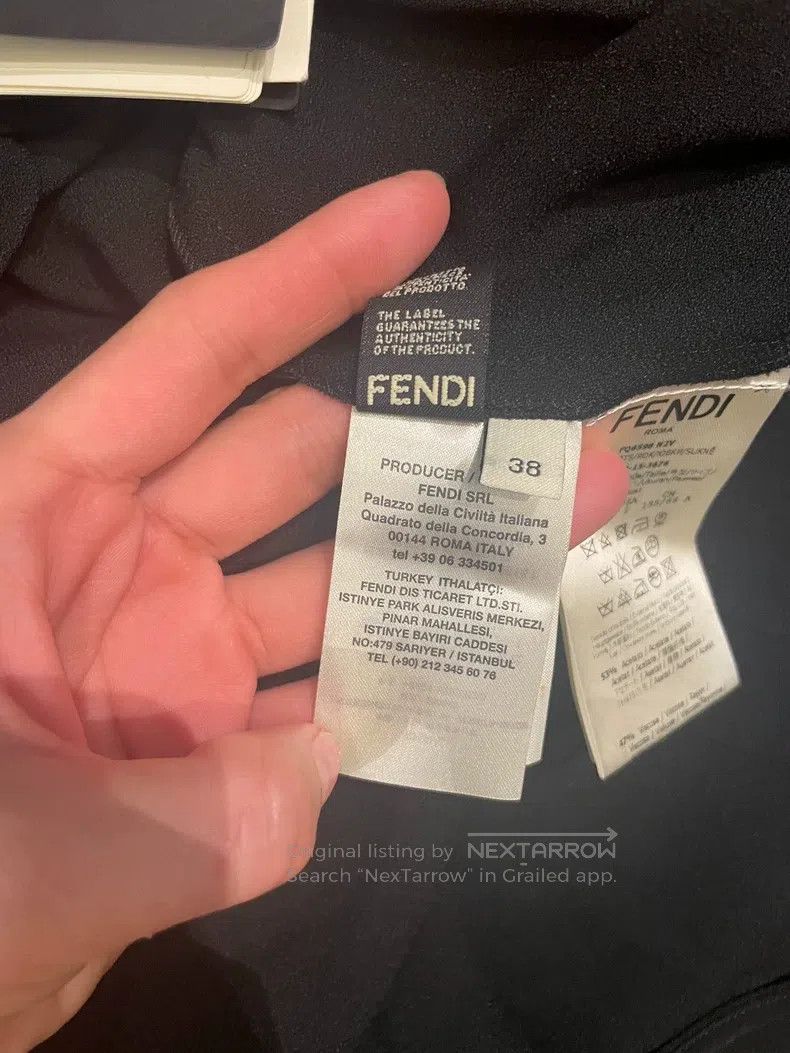 Fendi Fendi Long Skirt, Made in Italy, Classic Black, Gathered D Size 25" / US 0 / IT 36 - 9 Thumbnail