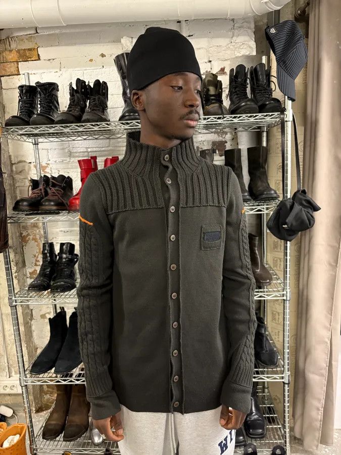 2000s Marithé + François Girbaud Grey Brown Cardigan